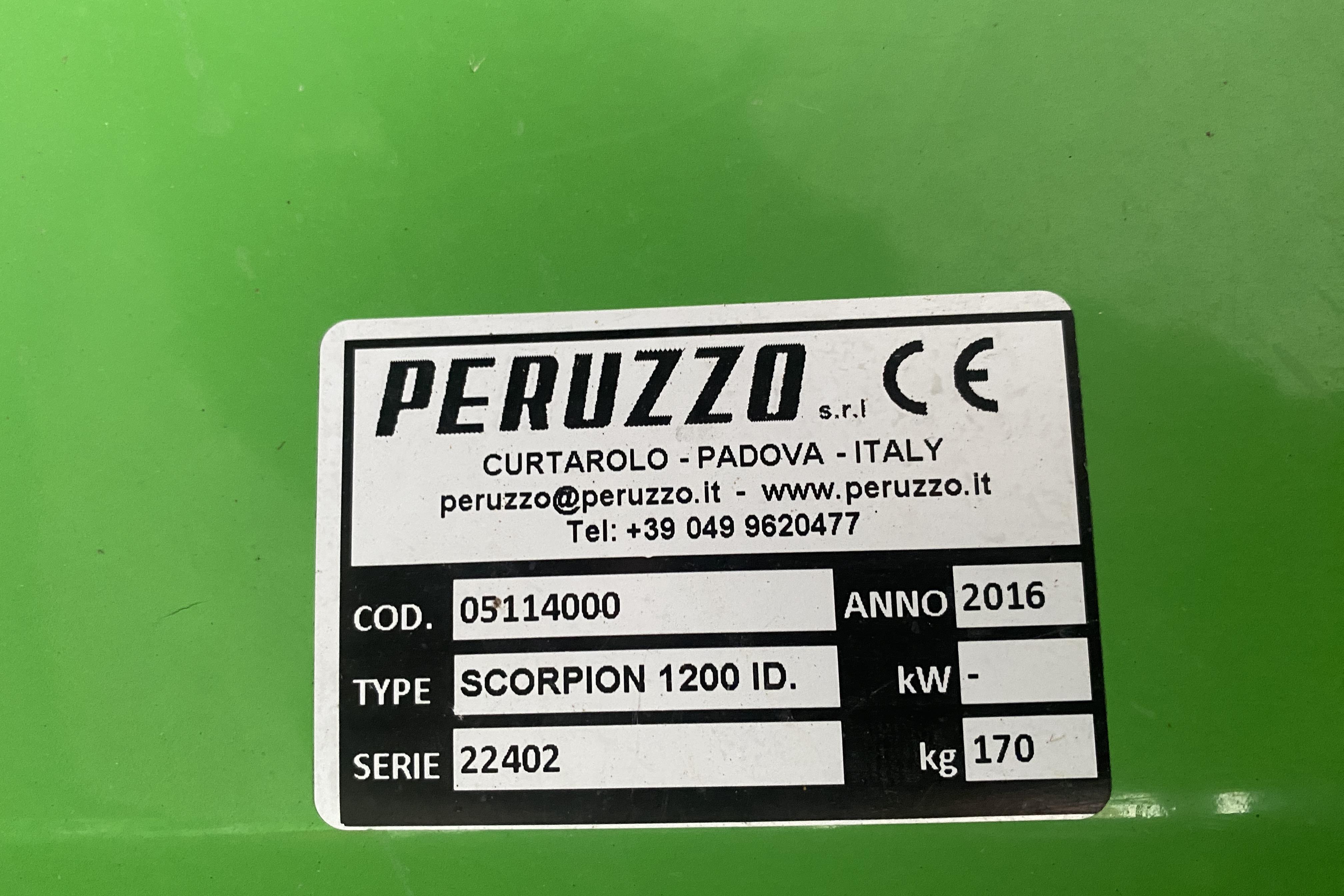 Peruzzo Scorpion 1200 ID Slaghack -  - 2016