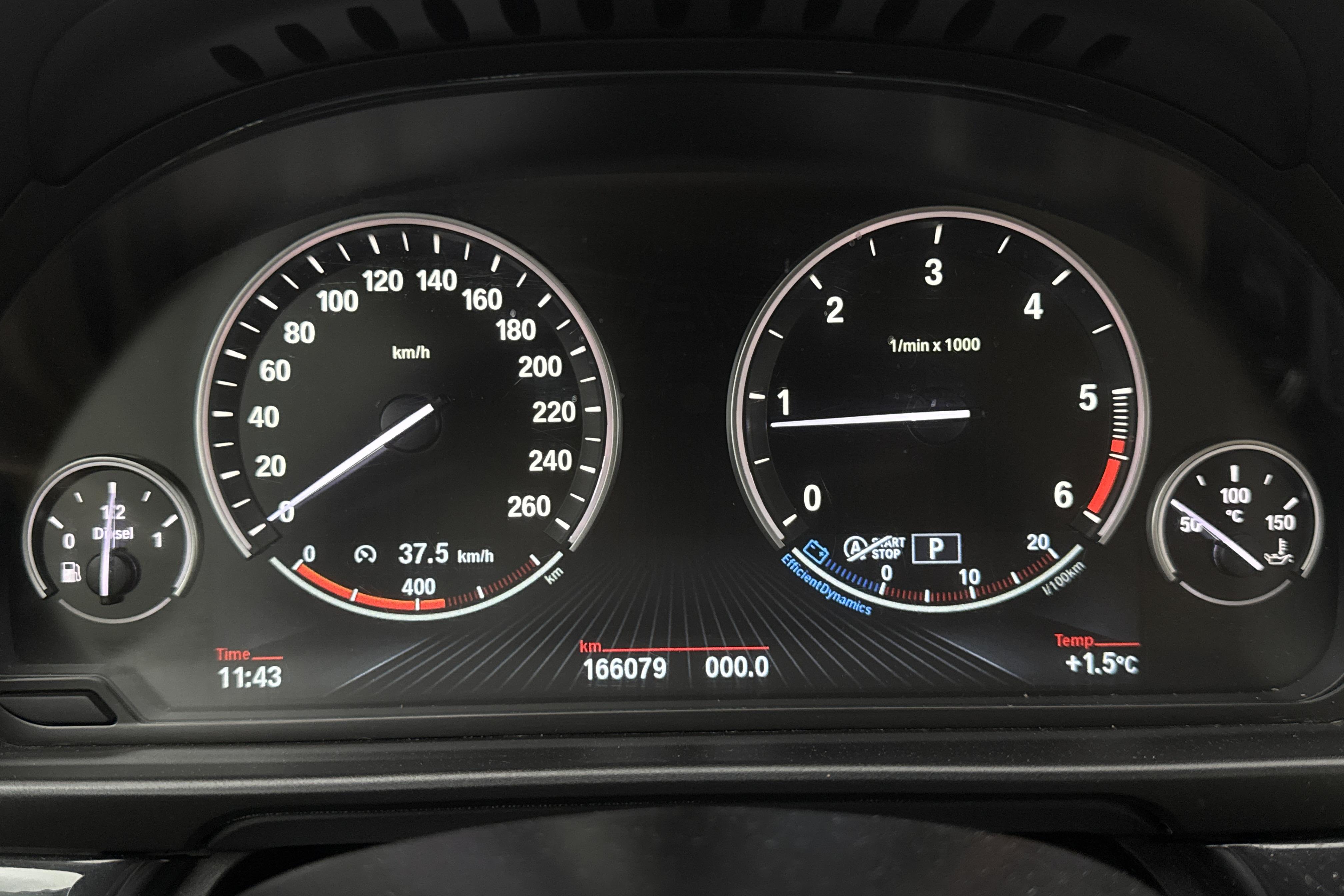 BMW 520d Touring, F11 (184hk) - 166 070 km - Automatic - black - 2014