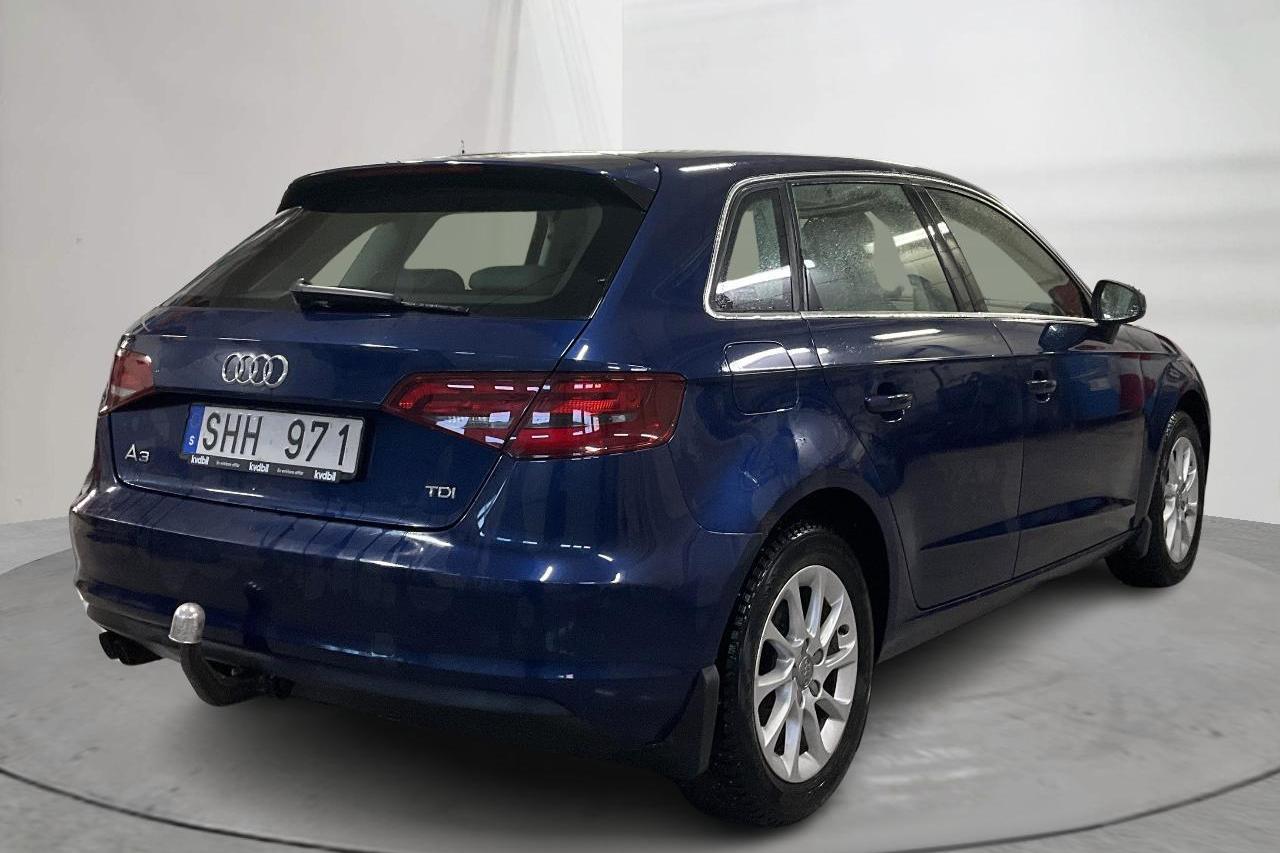 Audi A3 2.0 TDI Sportback (150hk) - 123 050 km - Automatyczna - niebieski - 2013