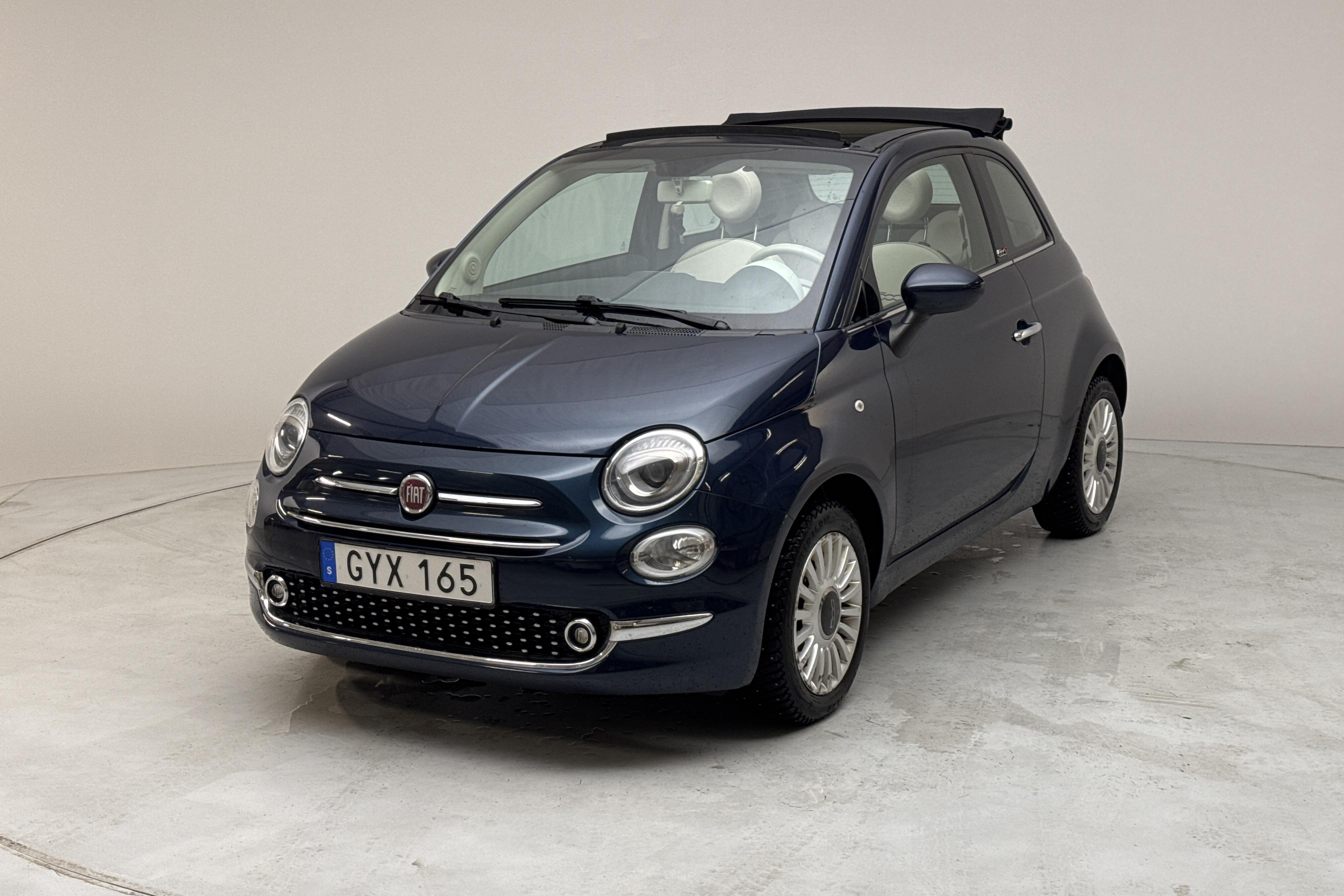 Fiat 500C 1.2 (69hk) - 5 879 mil - Manuell - blå - 2017