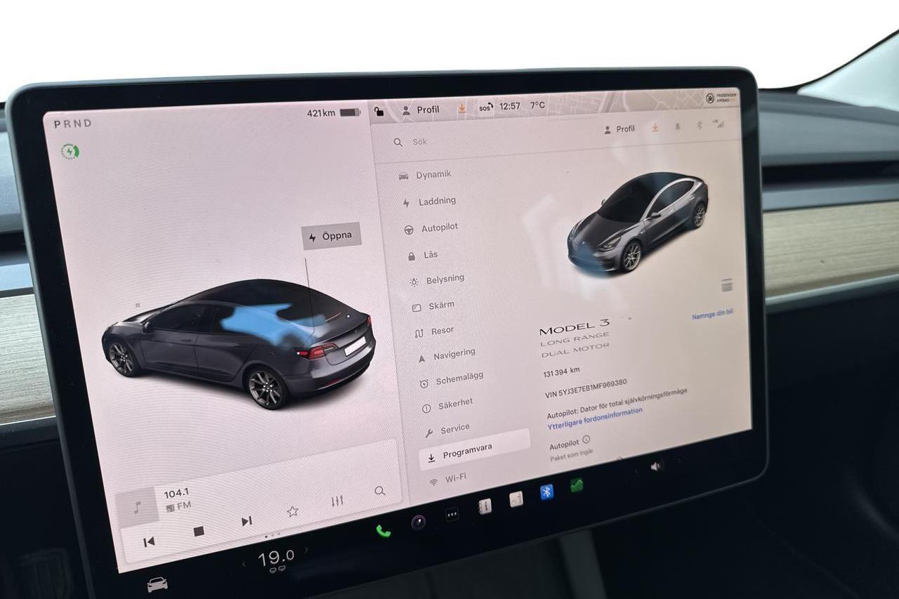 Tesla Model 3 Long Range AWD - 13 139 mil - Automat - grå - 2021