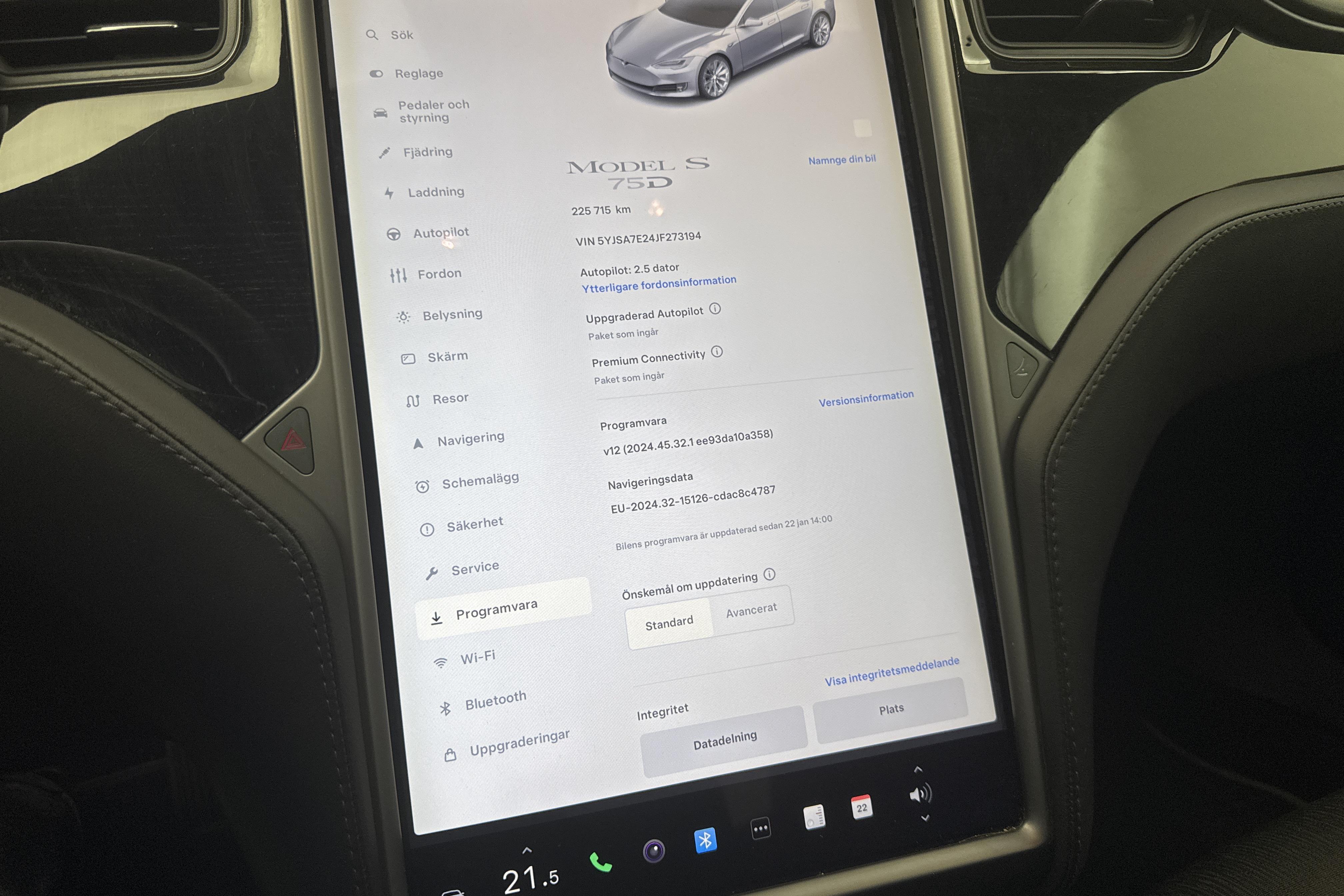 Tesla Model S 75D - 22 572 mil - Automat - grå - 2018