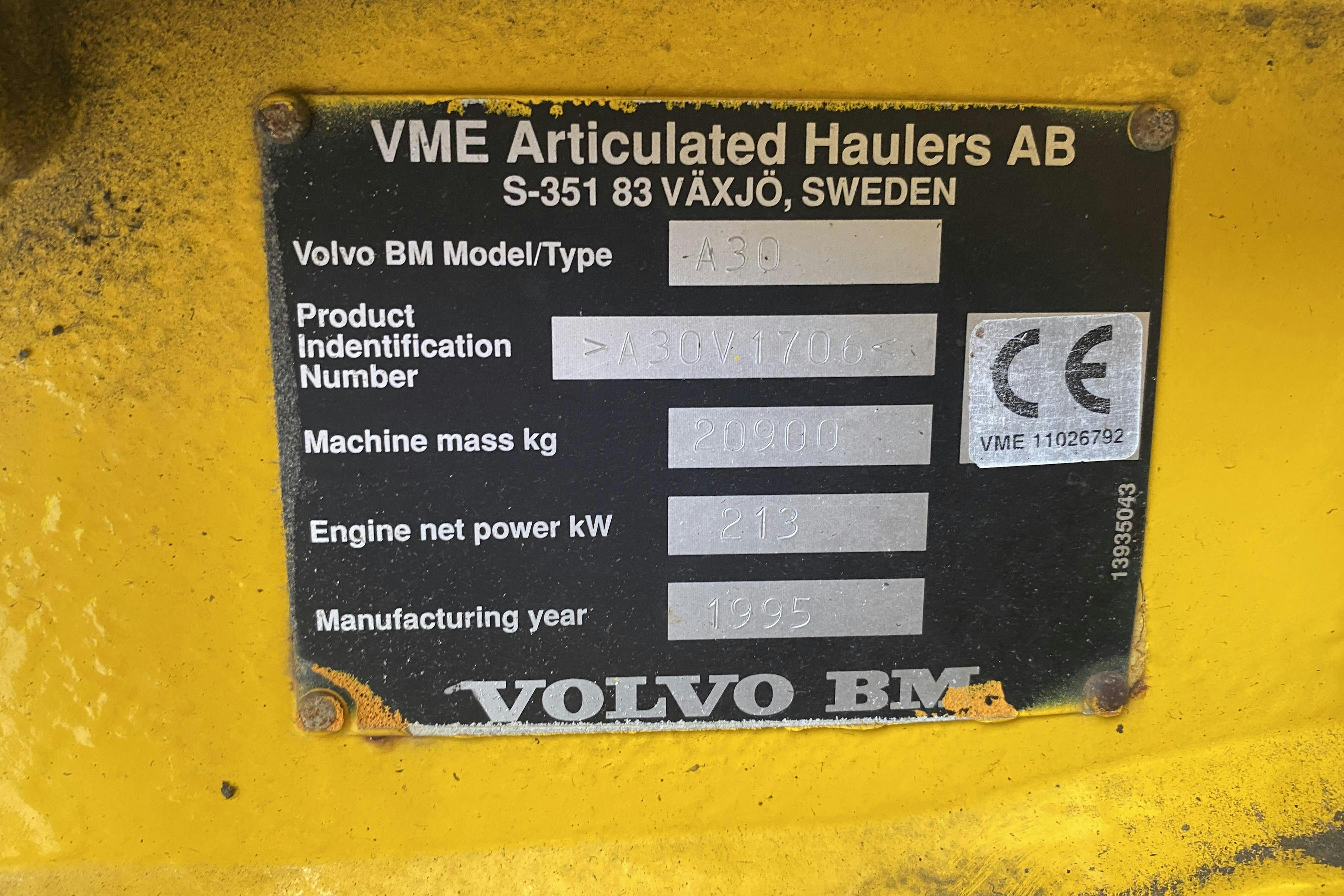 Volvo Dragdumper A30 - 212 704 km - 1995