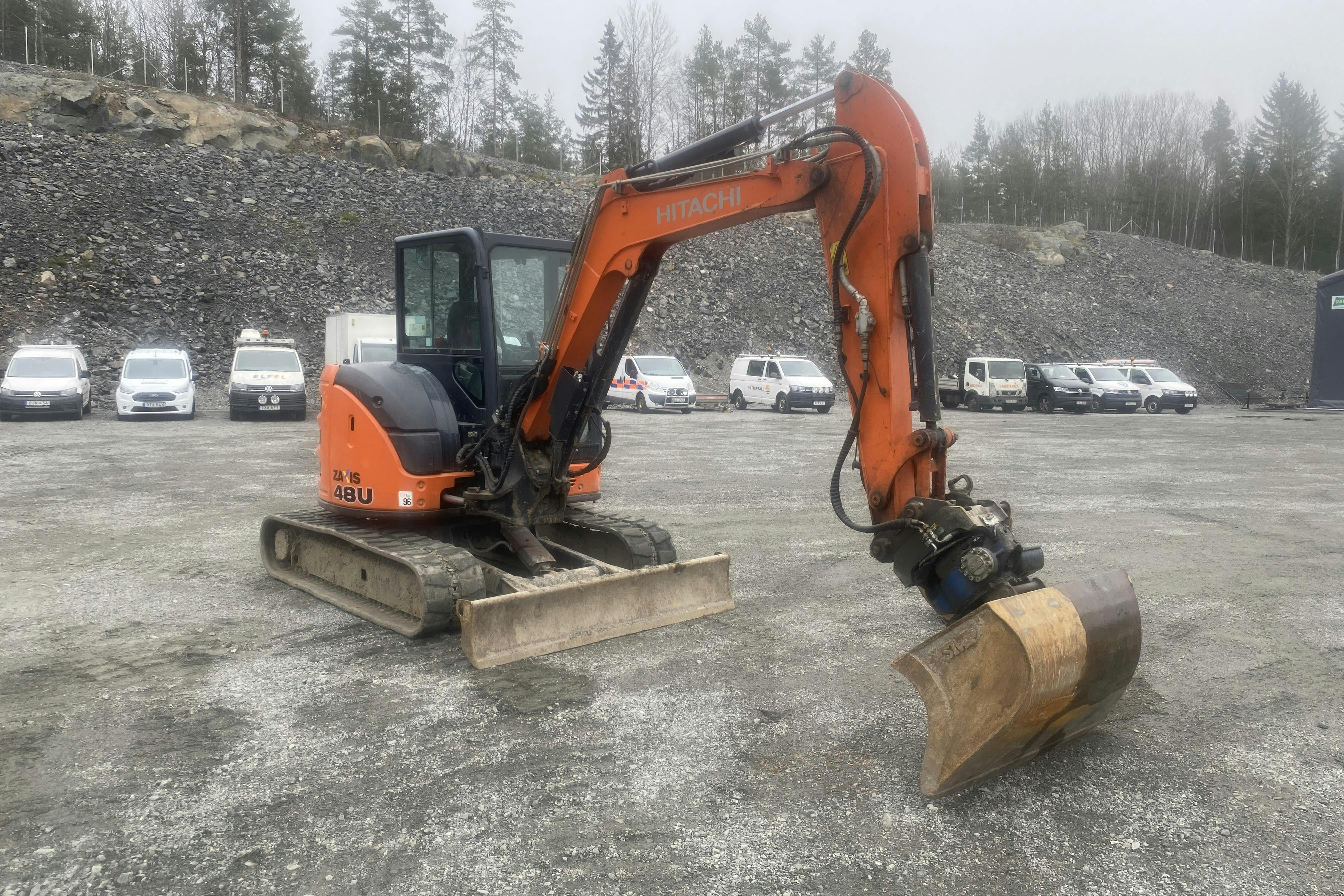 HITACHI ZX48U-5A med planeringskopa + kabelskopa -  - 2016
