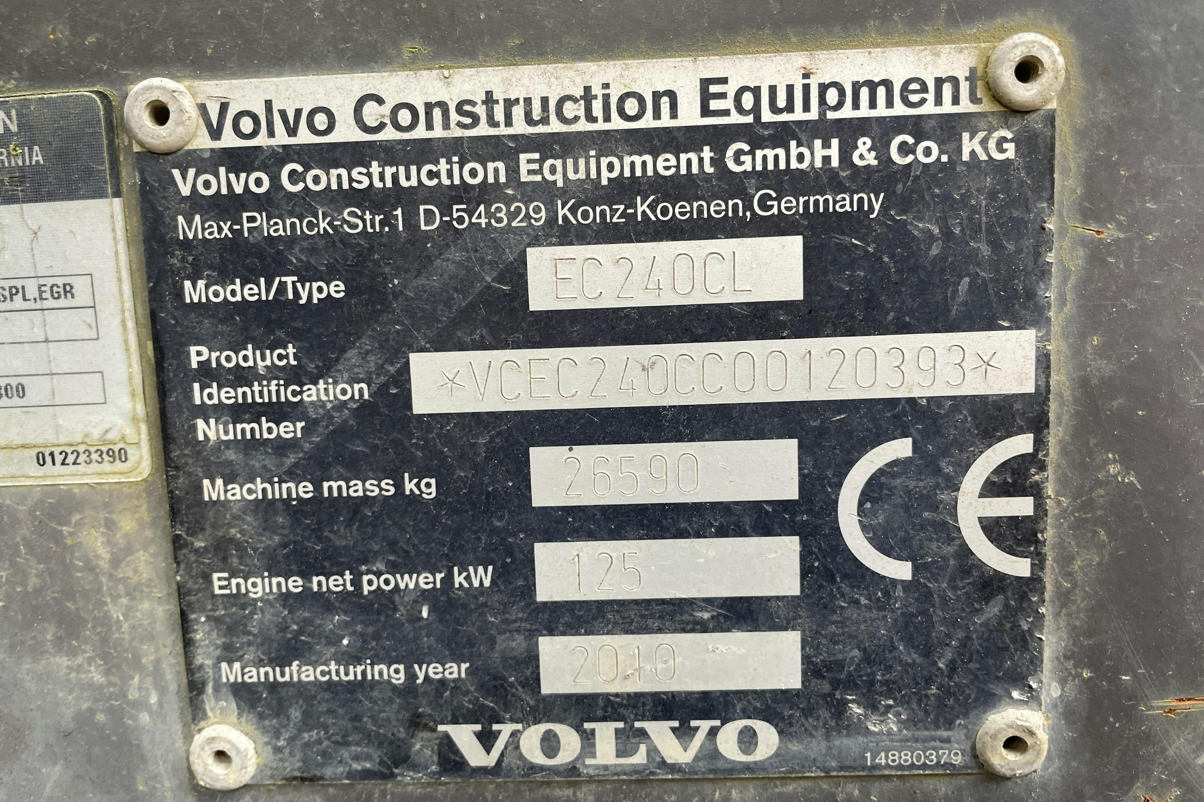 VOLVO EC240 CL bandgrävare -  - 2010