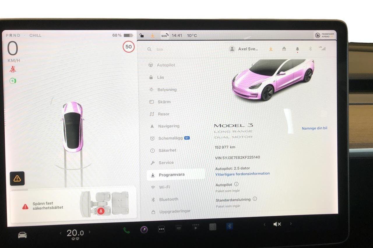 Tesla Model 3 Long Range Dual Motor AWD - 15 297 mil - Automat - svart - 2019