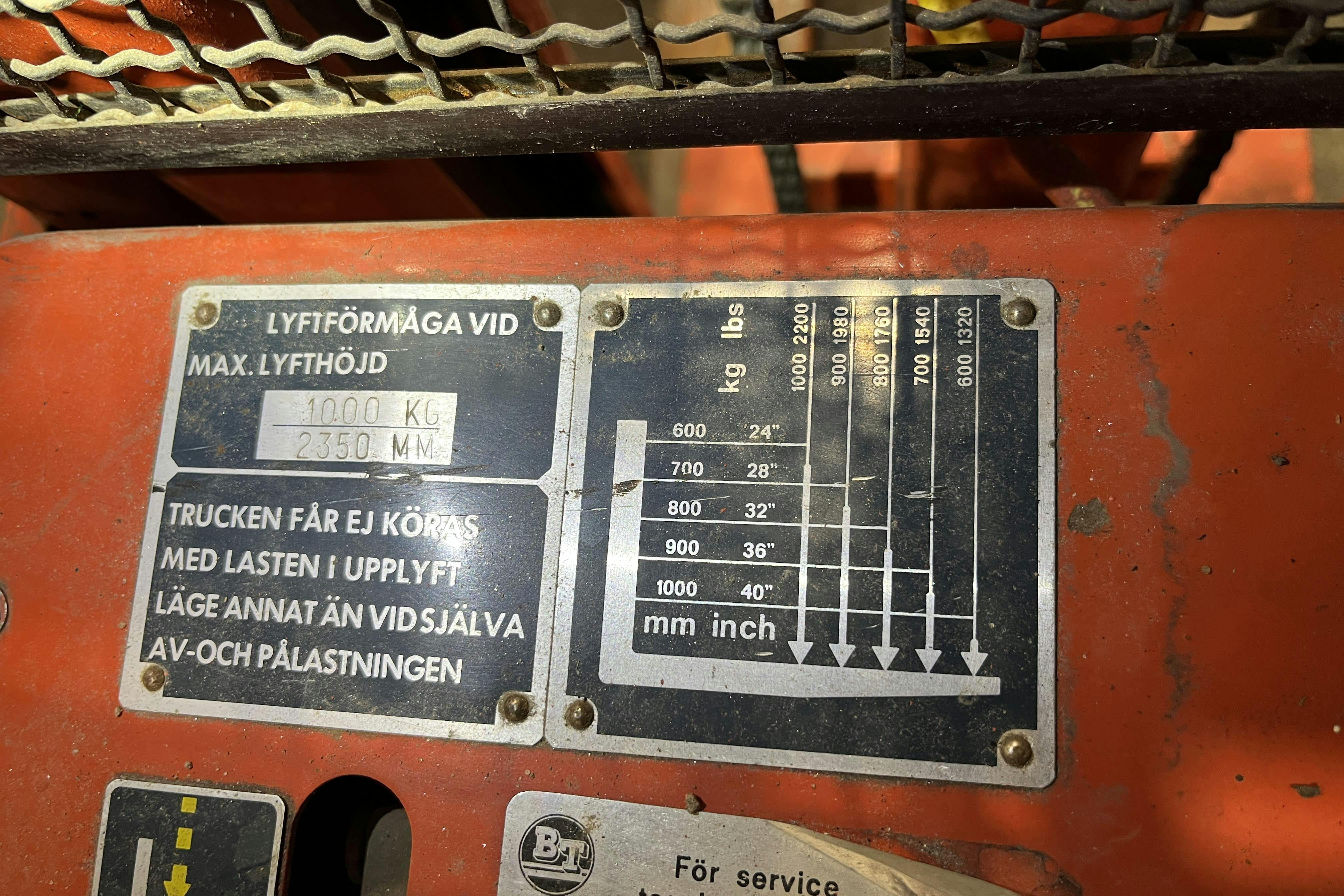 BT Lifters Ståstaplare - 0 km - 1982