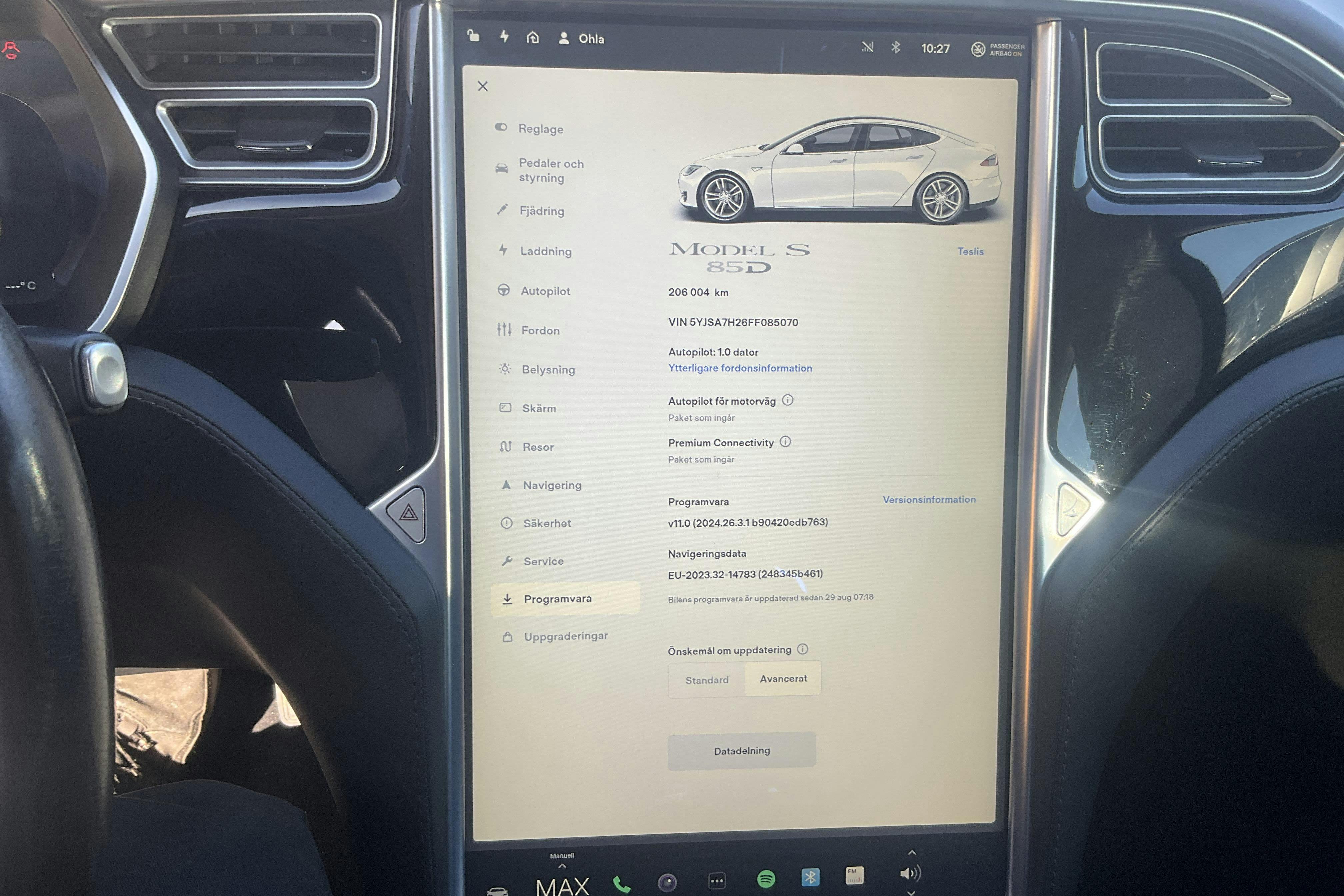 Tesla Model S 85D - 20 601 mil - Automat - vit - 2015