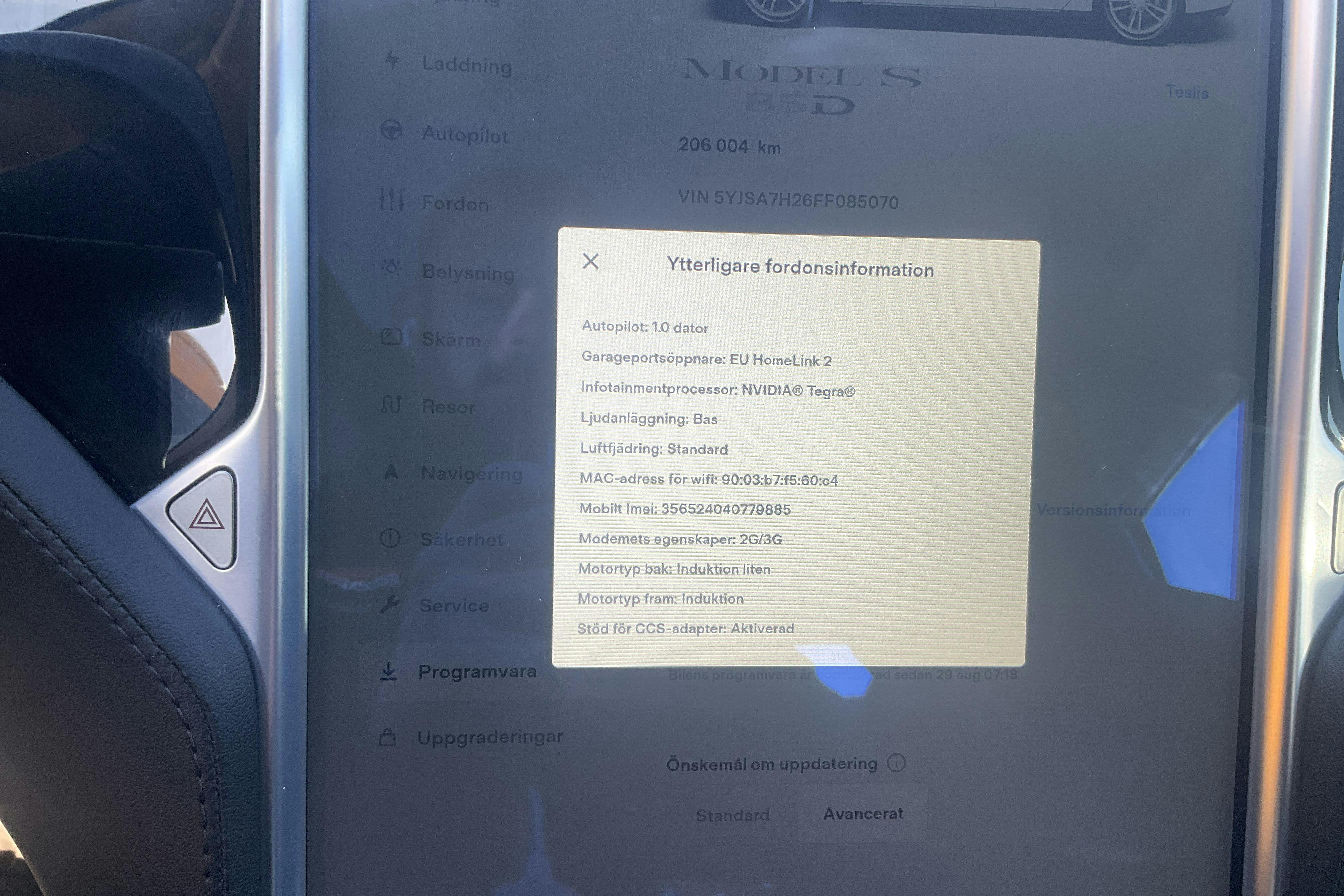 Tesla Model S 85D - 20 601 mil - Automat - vit - 2015
