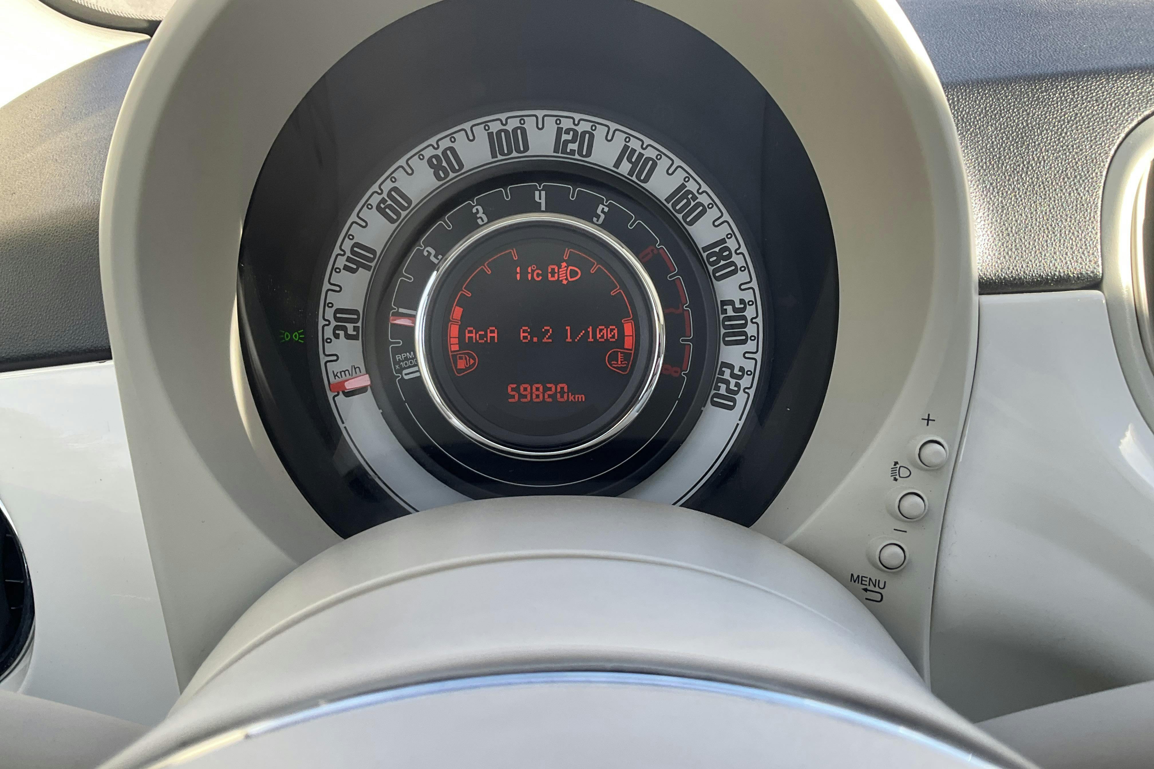 Fiat 500 1.2 (69hk) - 59 820 km - Manuaalinen - valkoinen - 2019