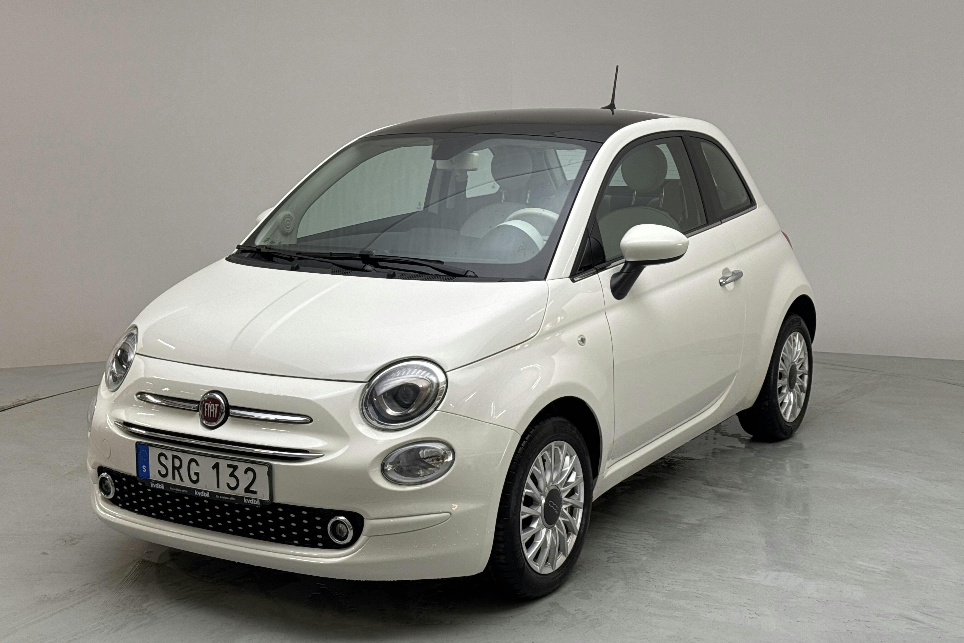Fiat 500 1.2 (69hk) - 59 820 km - Manuaalinen - valkoinen - 2019