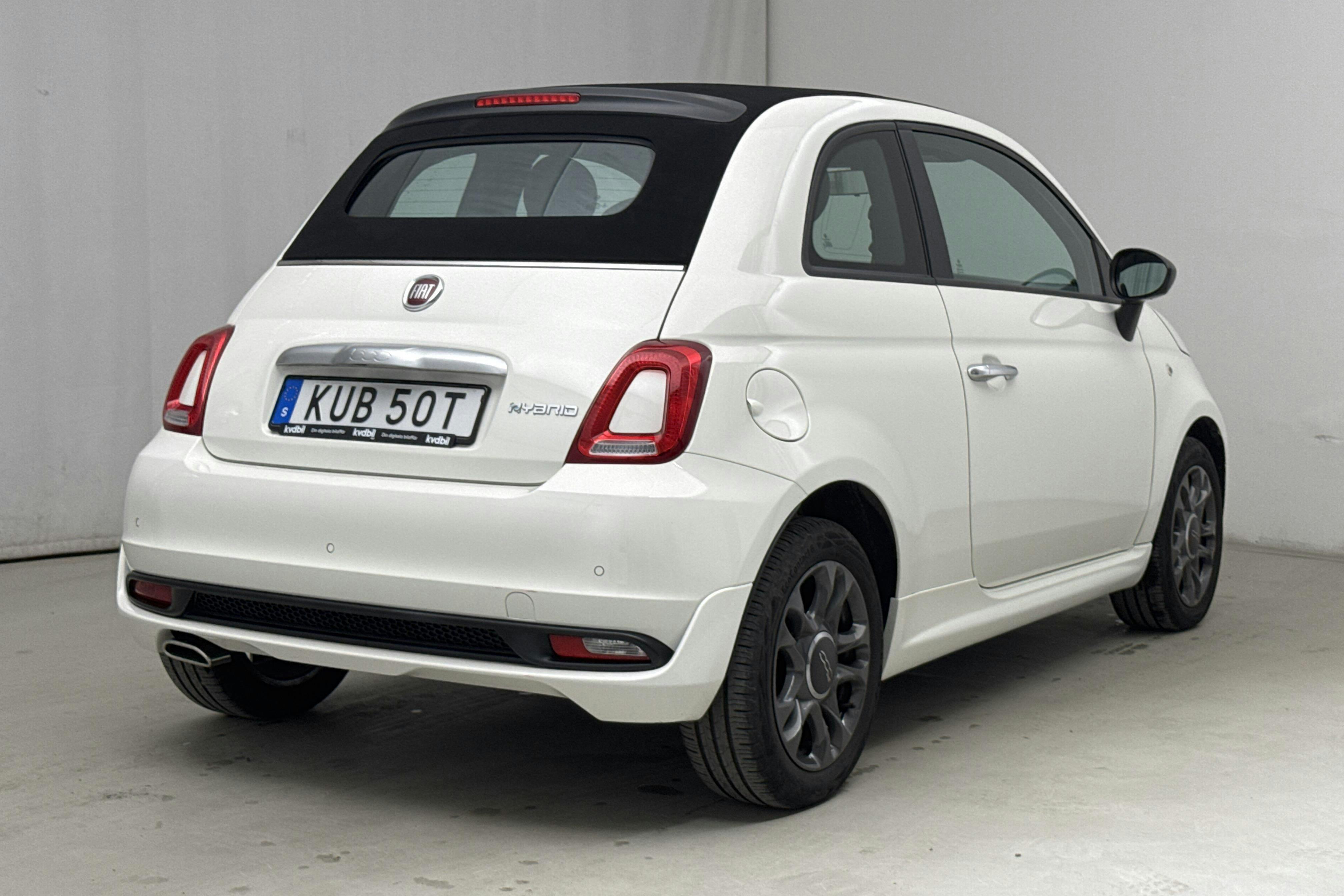 Fiat 500 Hybrid Cab (70hk) - 18 020 km - Käsitsi - valge - 2022