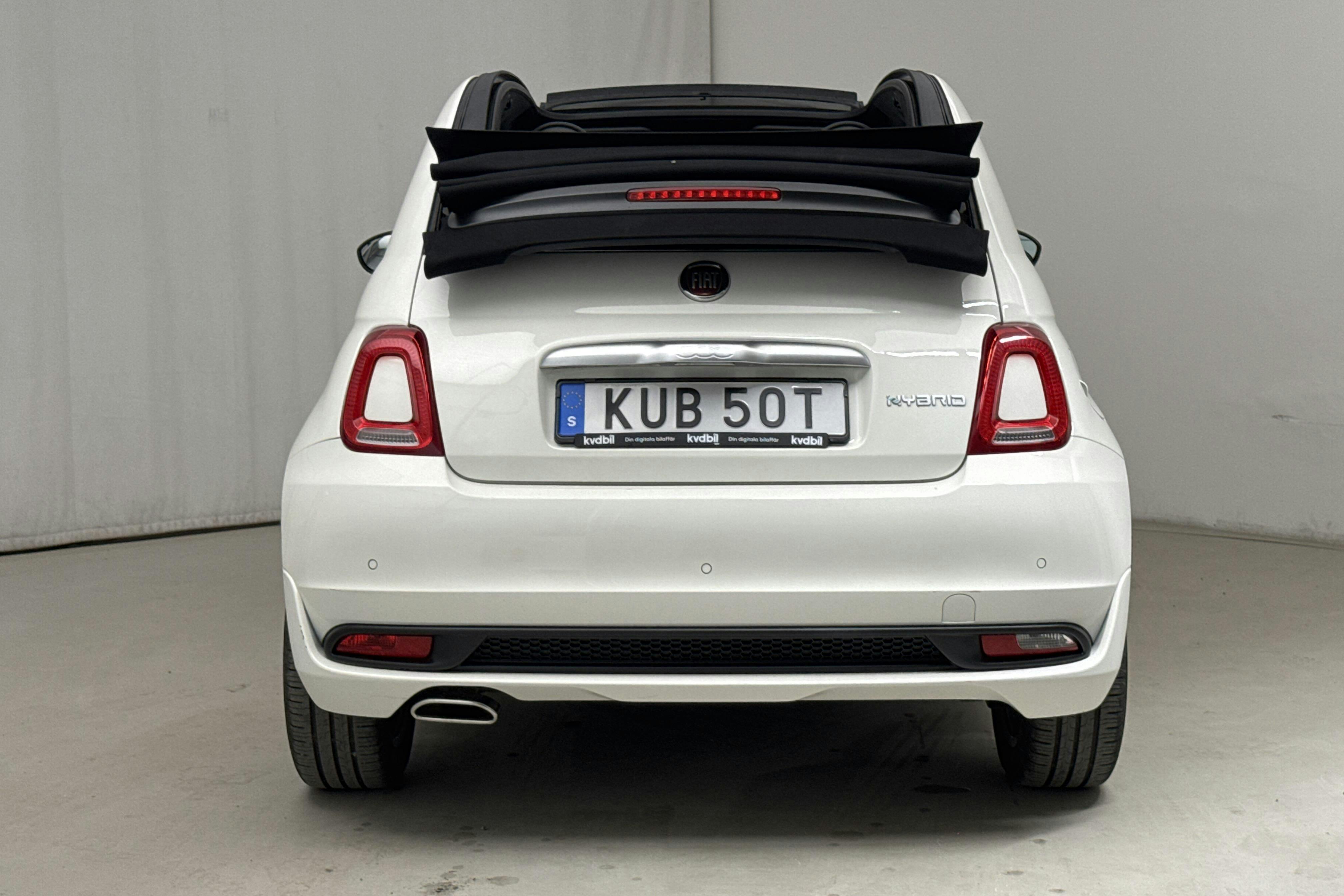 Fiat 500 Hybrid Cab (70hk) - 18 020 km - Käsitsi - valge - 2022