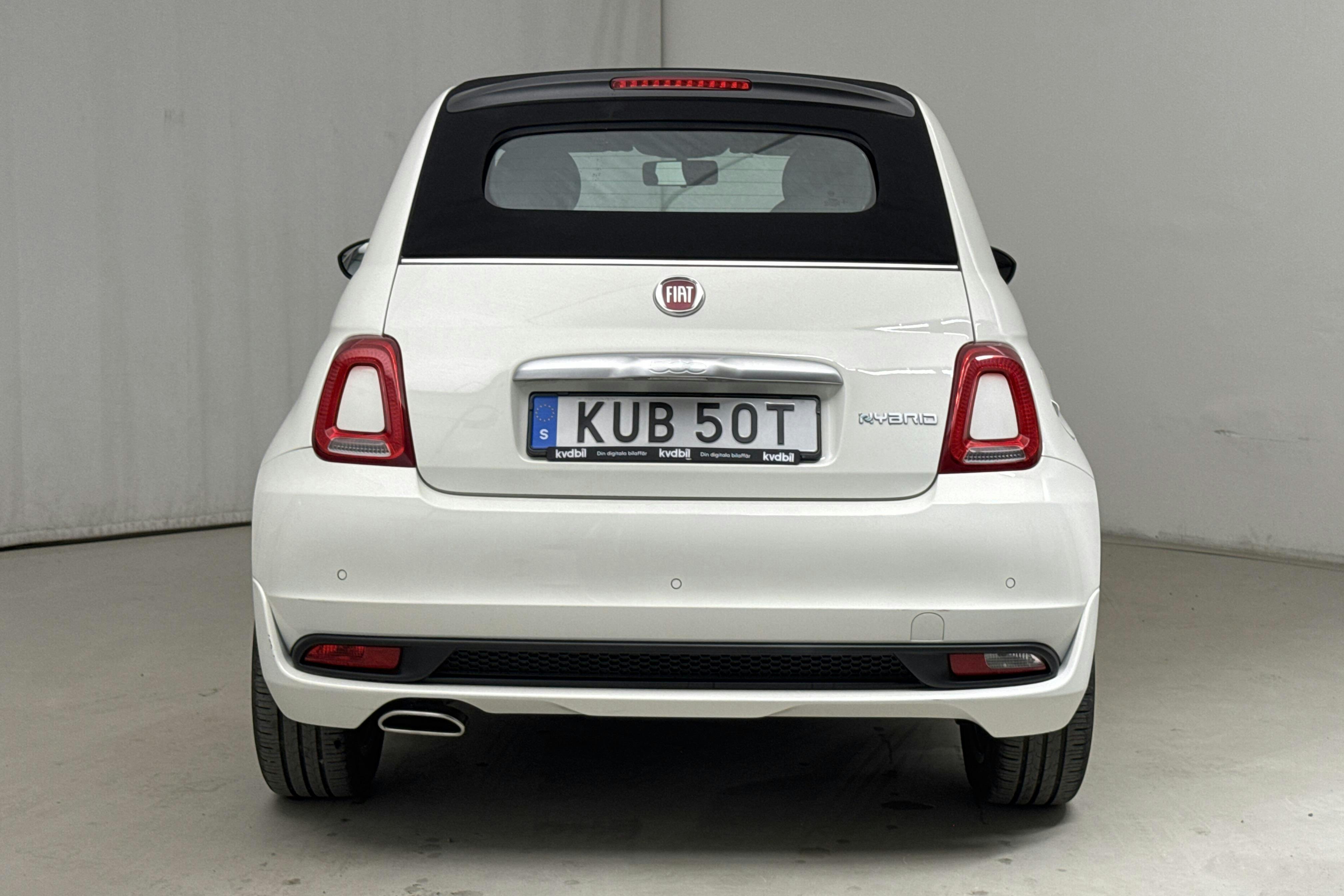 Fiat 500 Hybrid Cab (70hk) - 18 020 km - Käsitsi - valge - 2022