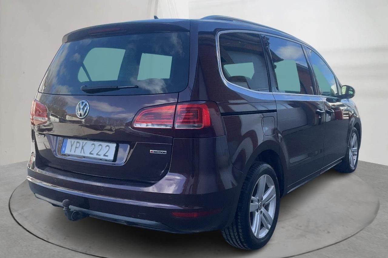VW Sharan 2.0 TDI 4Motion (184hk) - 183 280 km - Automatyczna - Dark Red - 2018