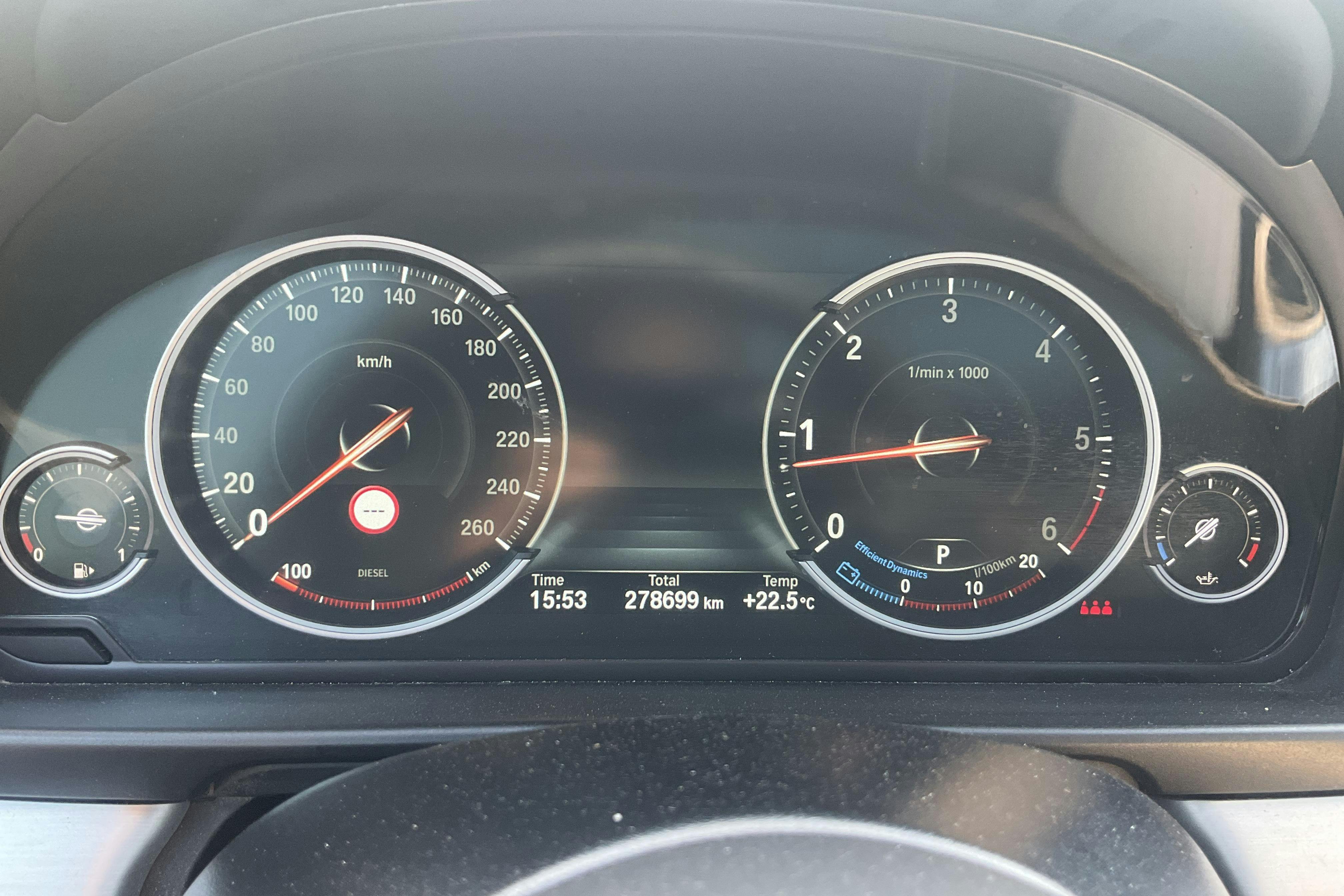 BMW 535d xDrive Touring, F11 (313hk) - 278 700 km - Automatyczna - czarny - 2017
