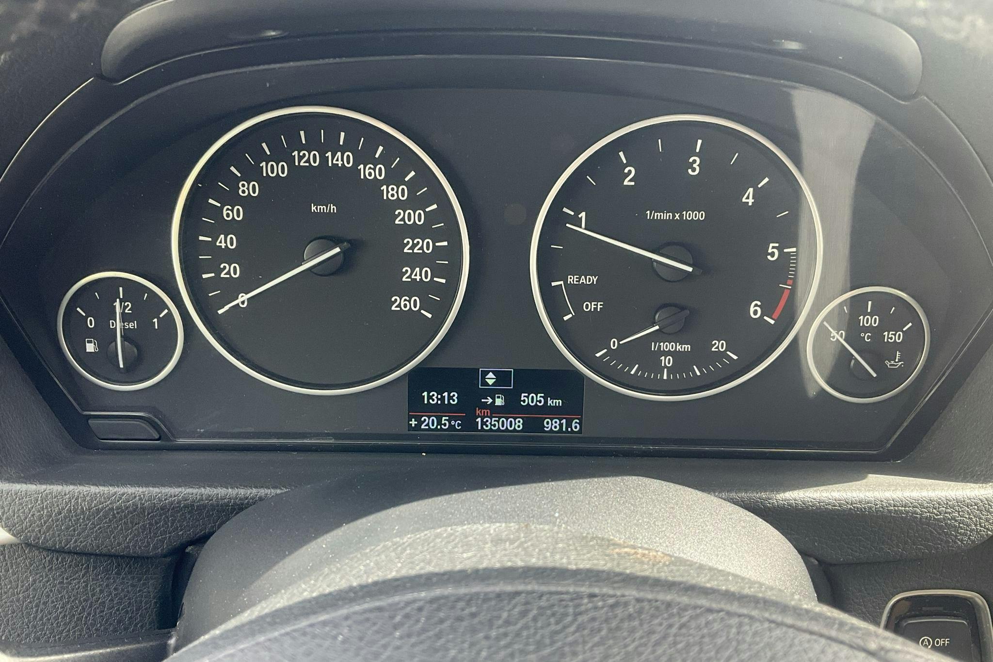BMW 318d GT, F34 (143hk) - 135 000 km - Manual - black - 2014