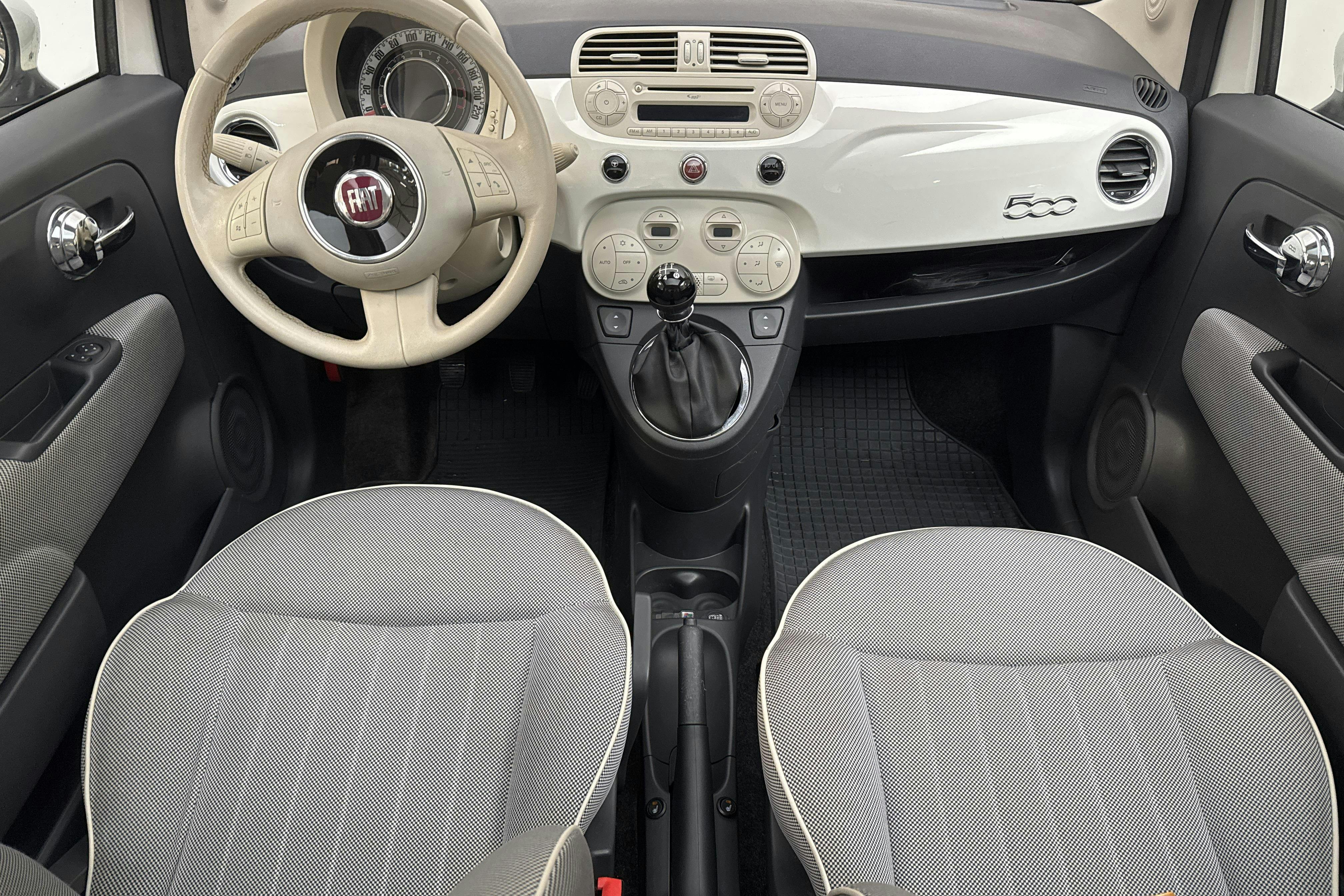 Fiat 500 1.2 (69hk) - 81 520 km - Manuaalinen - valkoinen - 2011