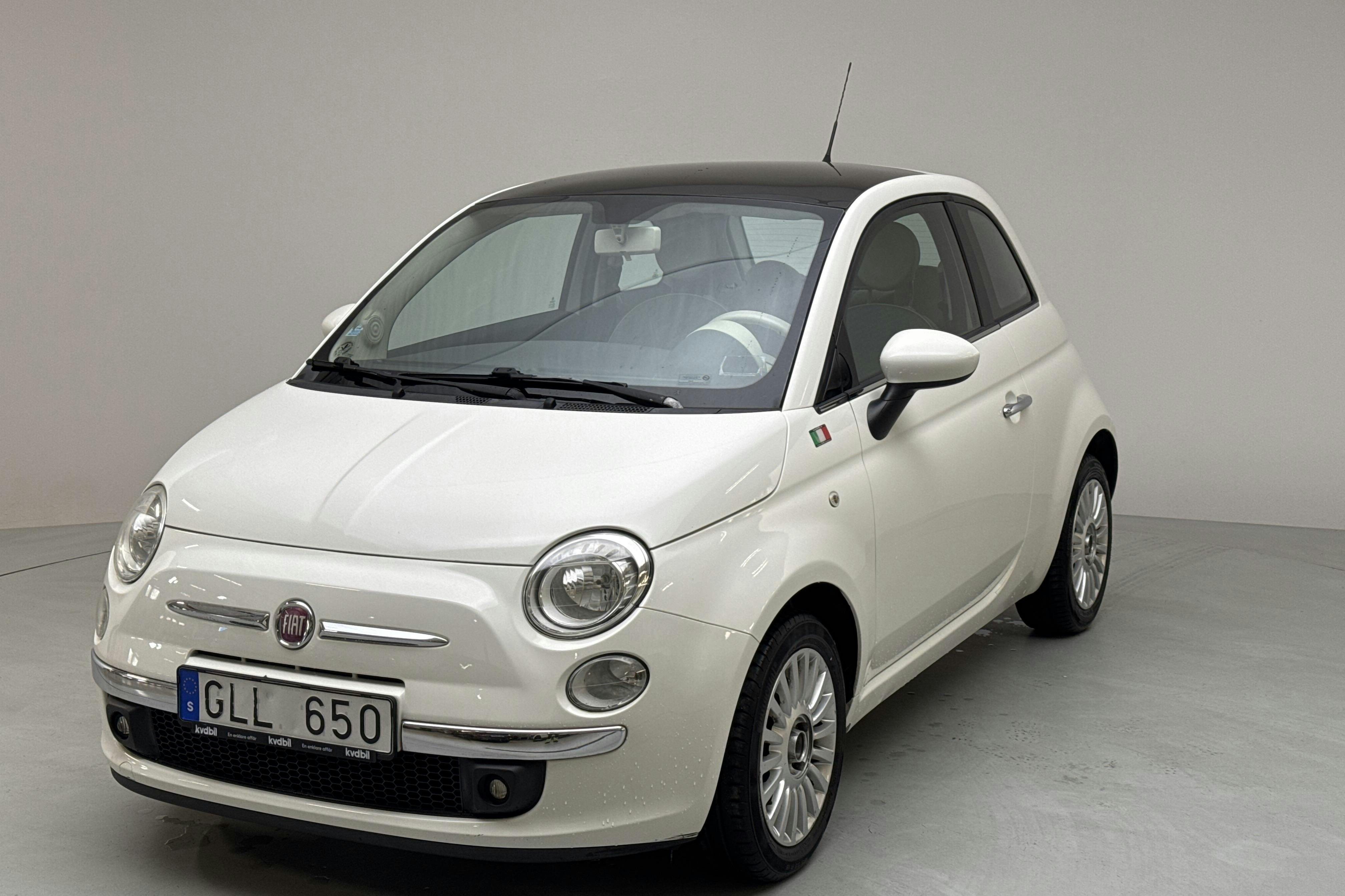 Fiat 500 1.2 (69hk) - 81 520 km - Manuaalinen - valkoinen - 2011