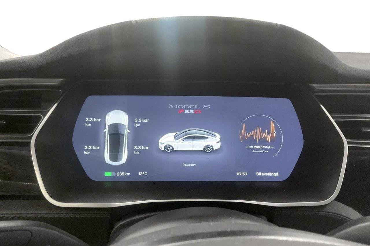 Tesla Model S P85D - 232 930 km - Automatic - white - 2015