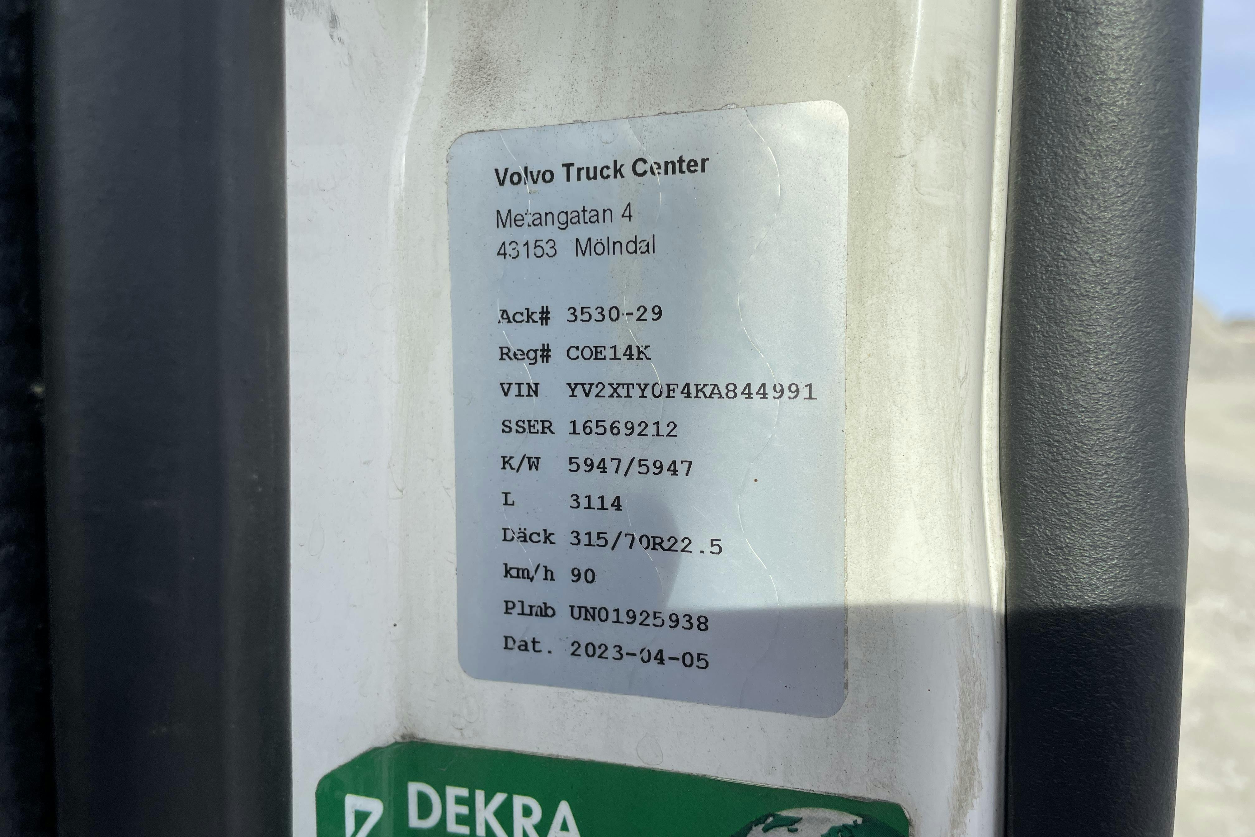 VOLVO FM460 - 97 841 km - Automaattinen - valkoinen - 2019