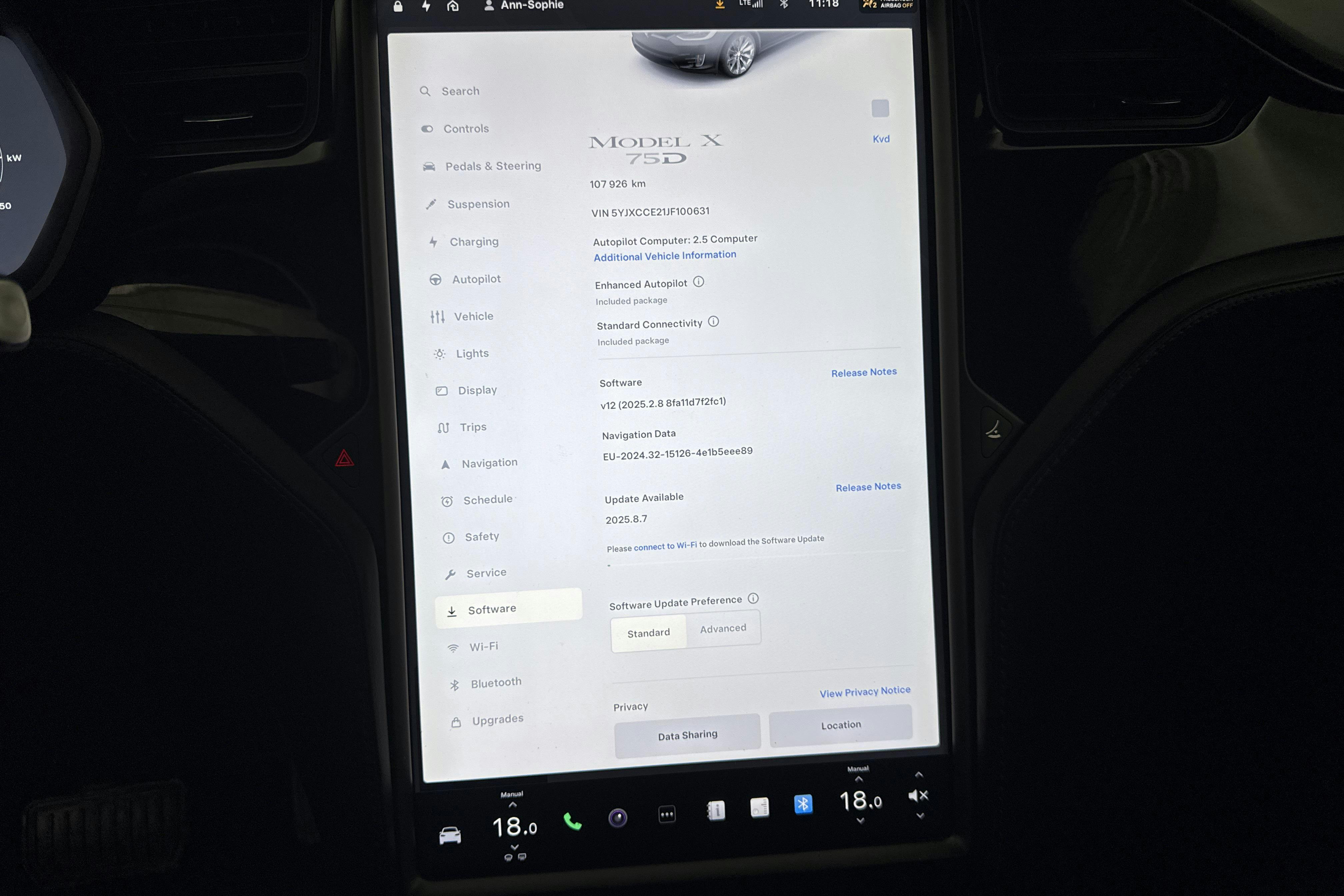 Tesla Model X 75D - 107 930 km - Automatic - black - 2018