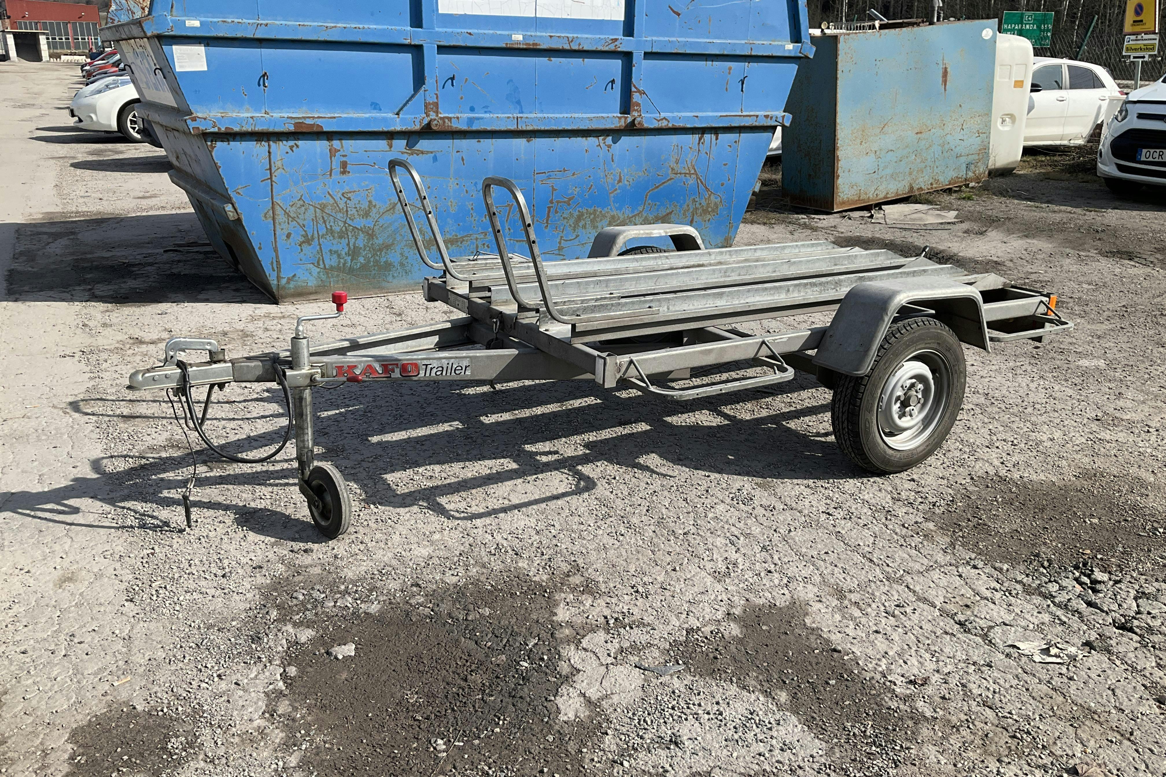 KAFO Trailer B6119M2 Släpvagn med tippfunktion för transport av tvåhjulingar - 0 km - hall - 2006
