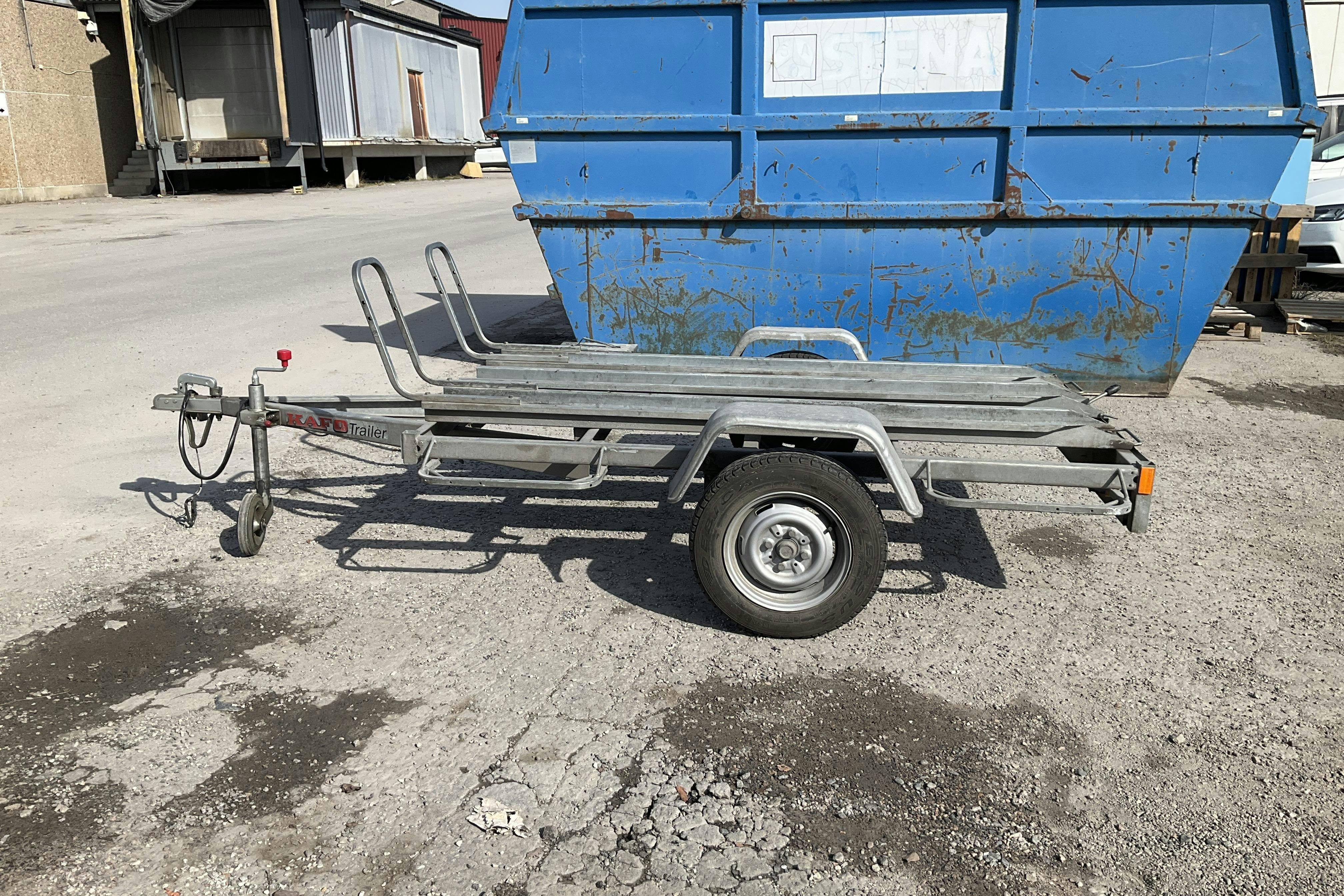 KAFO Trailer B6119M2 Släpvagn med tippfunktion för transport av tvåhjulingar - 0 km - hall - 2006