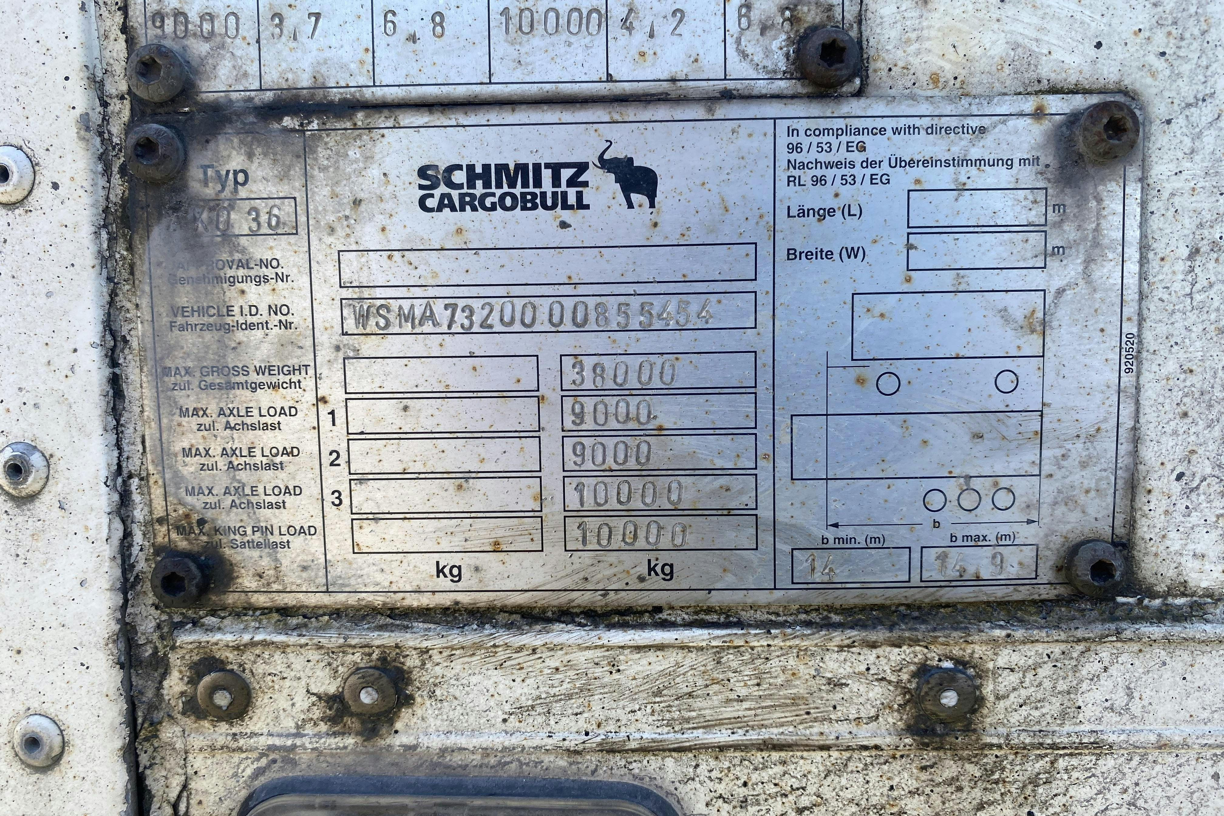 SCHMITZ K0 36 CARGOBULL - 0 km - biały - 2010