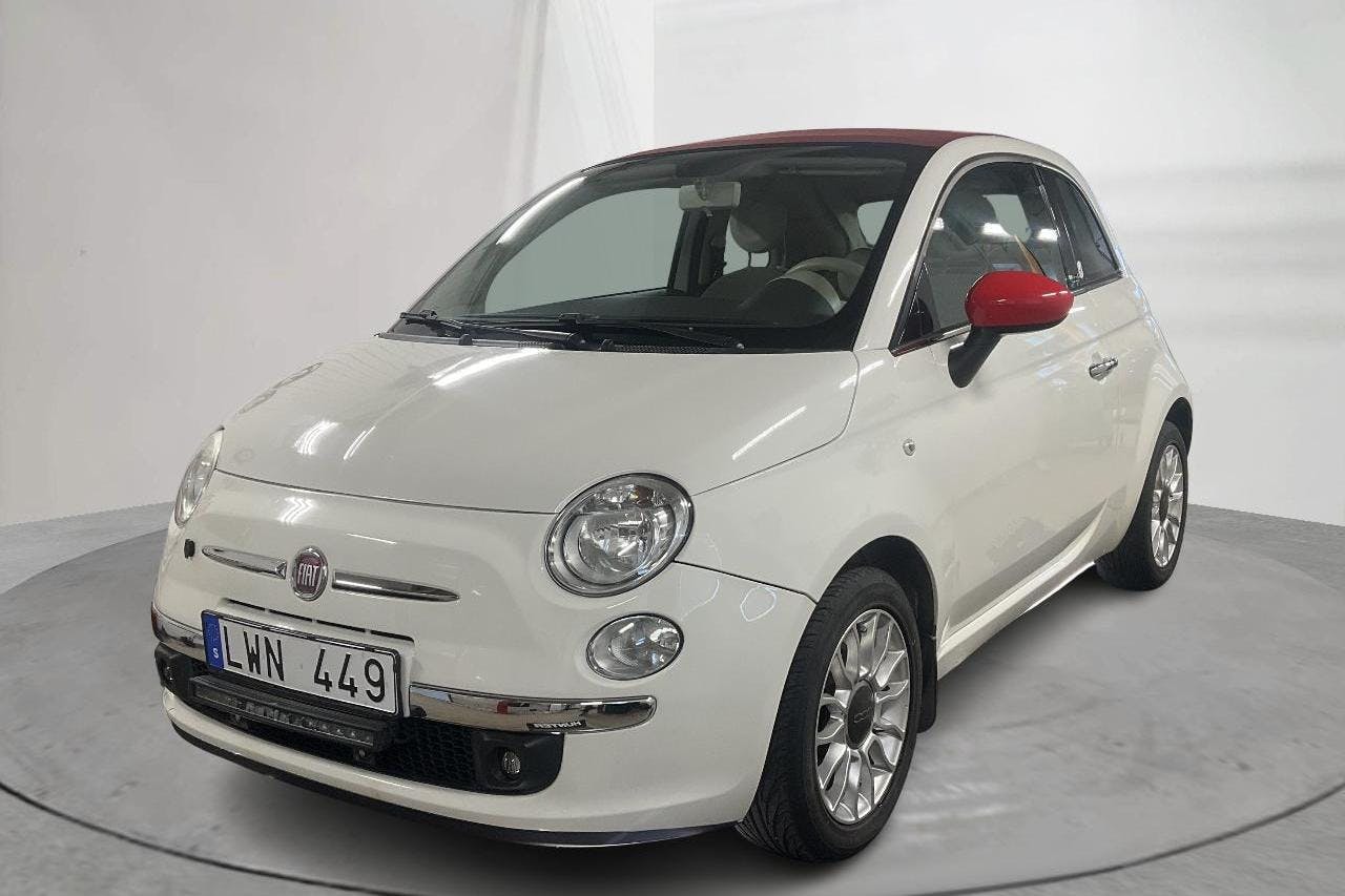 Fiat 500C 1.2 (69hk) - 123 740 km - Manuaalinen - valkoinen - 2011