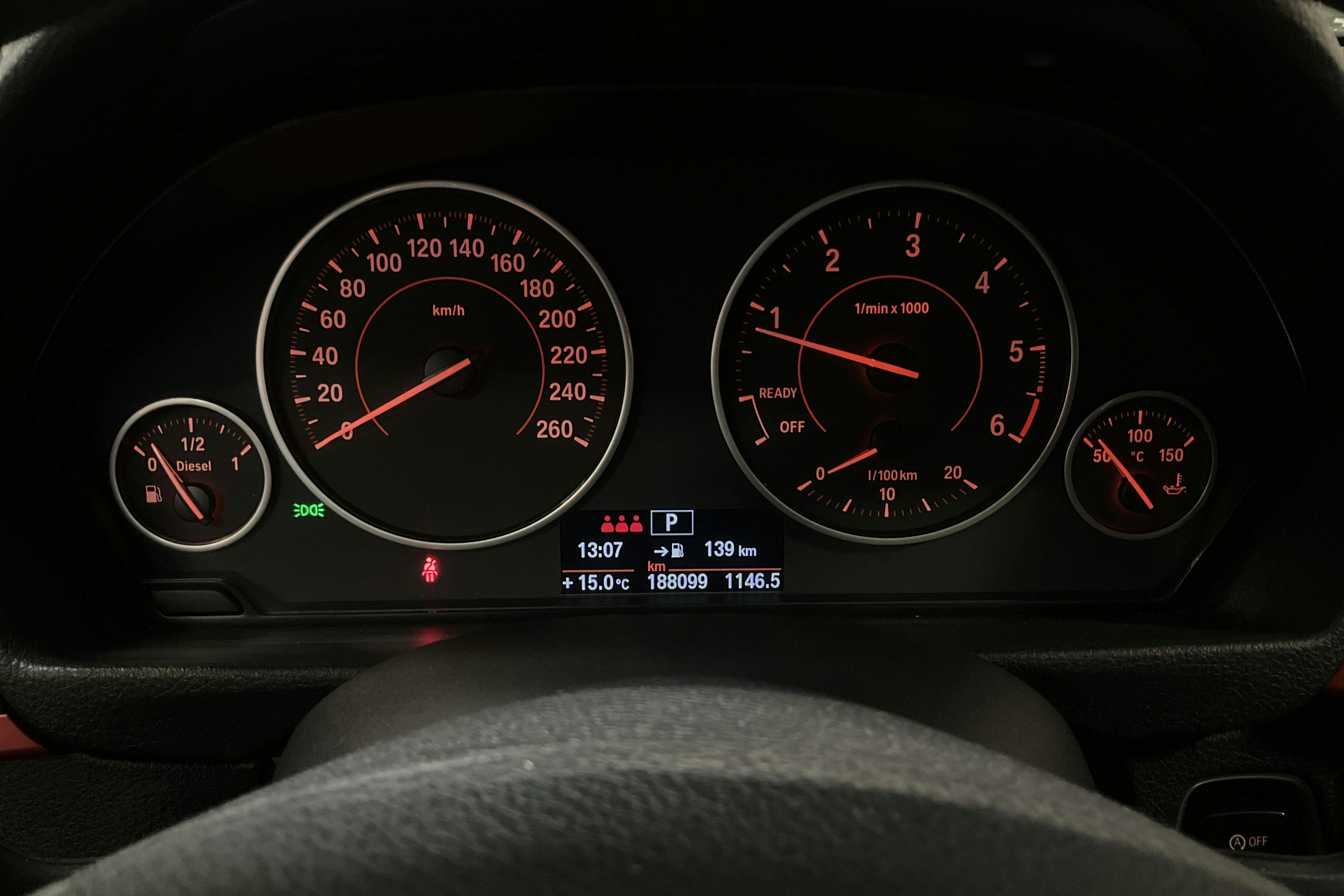 BMW 320d Touring, F31 (184hk) - 188 090 km - Automatic - black - 2013