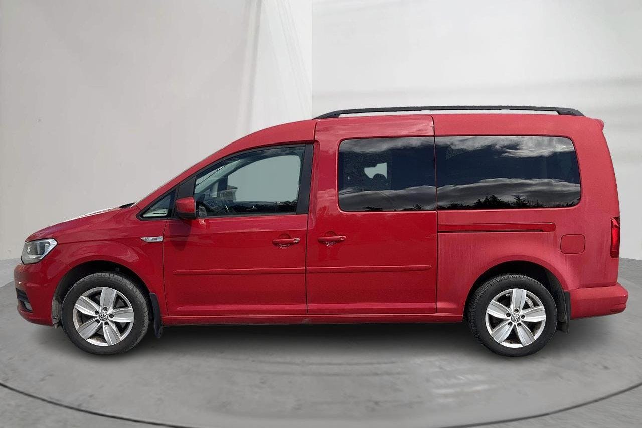 VW Caddy Maxi Life 2.0 TDI (102hk) - 23 700 mil - Automat - röd - 2016