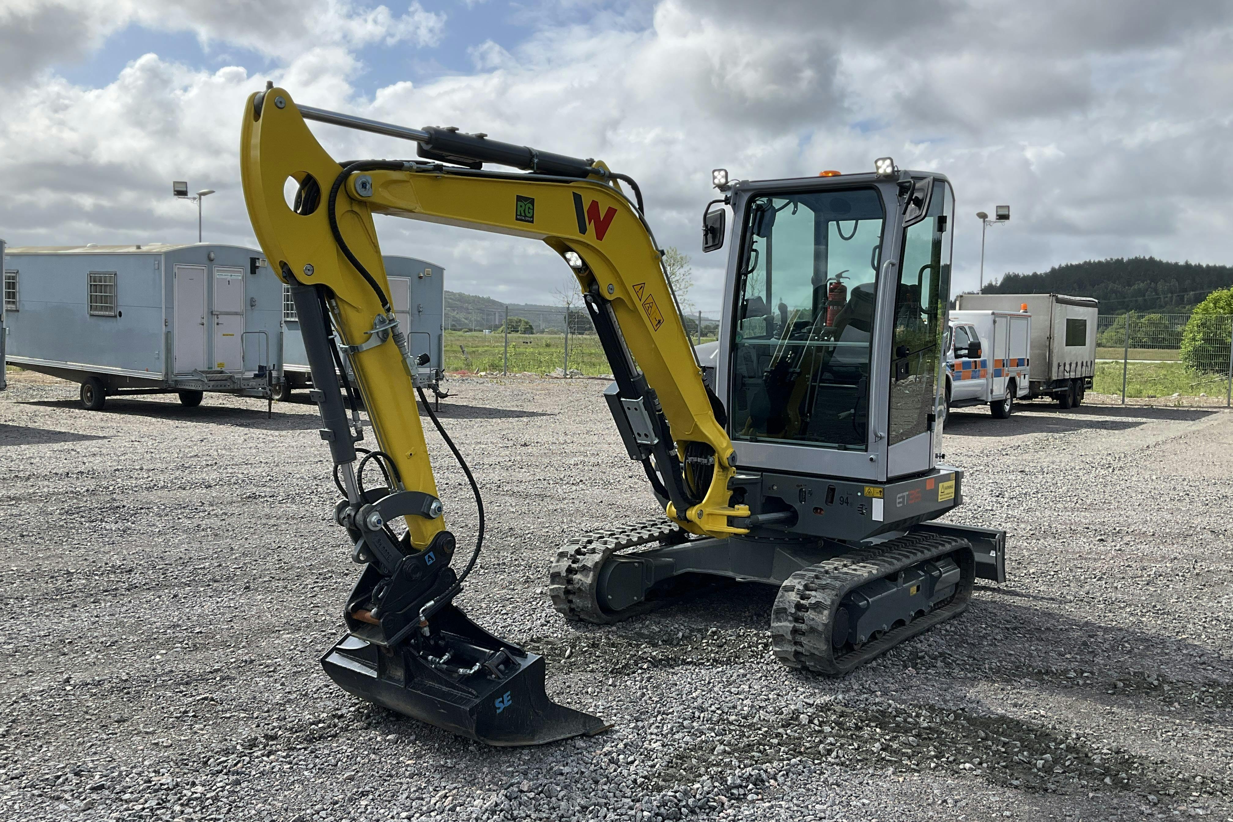 Esitlusfoto 1 aadressil 40: Wacker Neuson ET35, Minigrävare utr: Hydralisk planskopa och 2 skopor SN WNCE1601J00001238  2023 -  - 2023