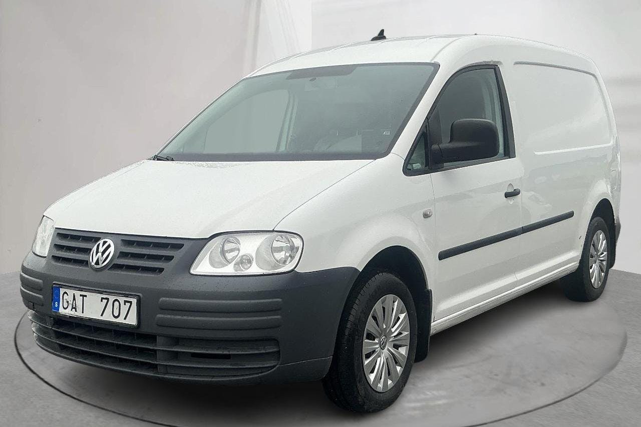 Presentationsfoto 1 av 13: VW Caddy 1.9 TDI Maxi Skåp (105hk) - 18 901 mil - Manuell - vit - 2010