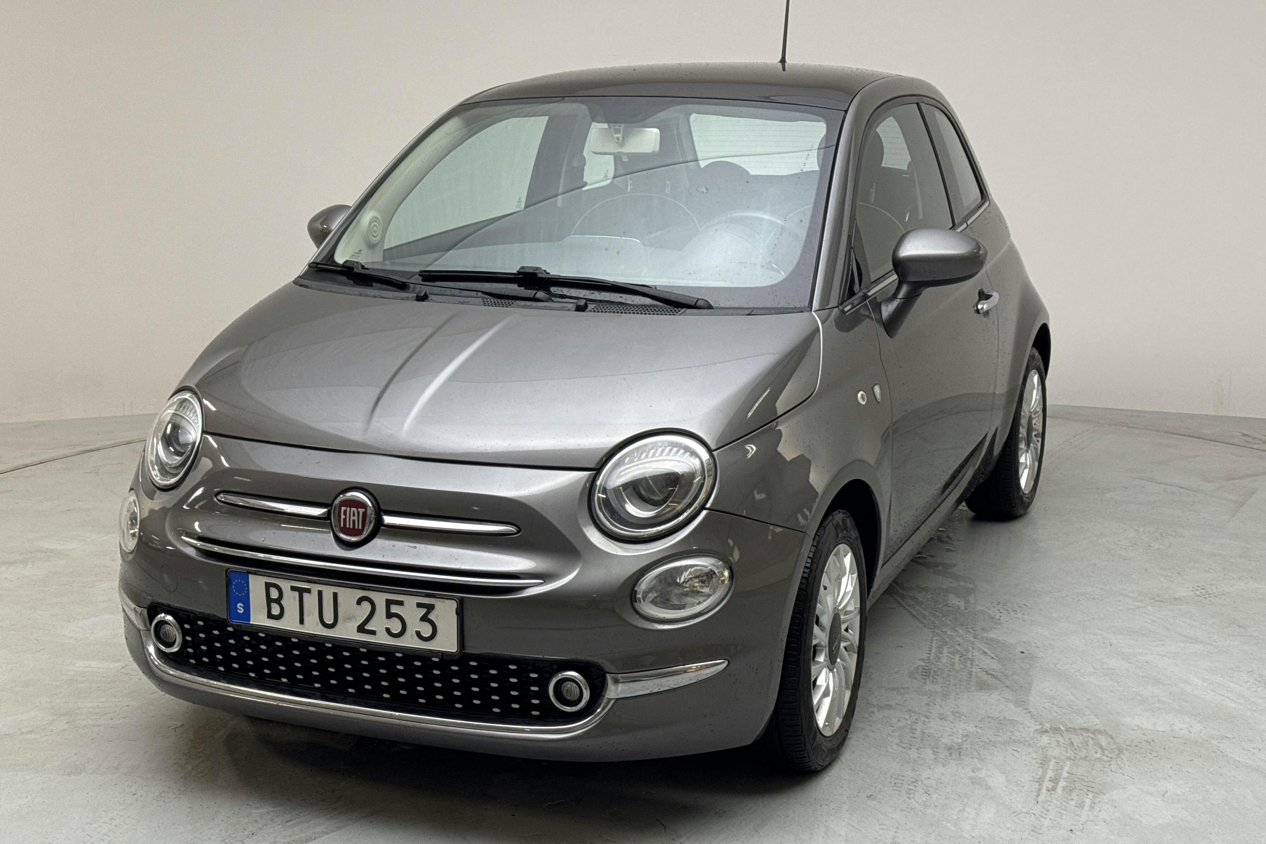 Fiat 500 1.2 (69hk) - 69 460 km - Manualna - szary - 2016