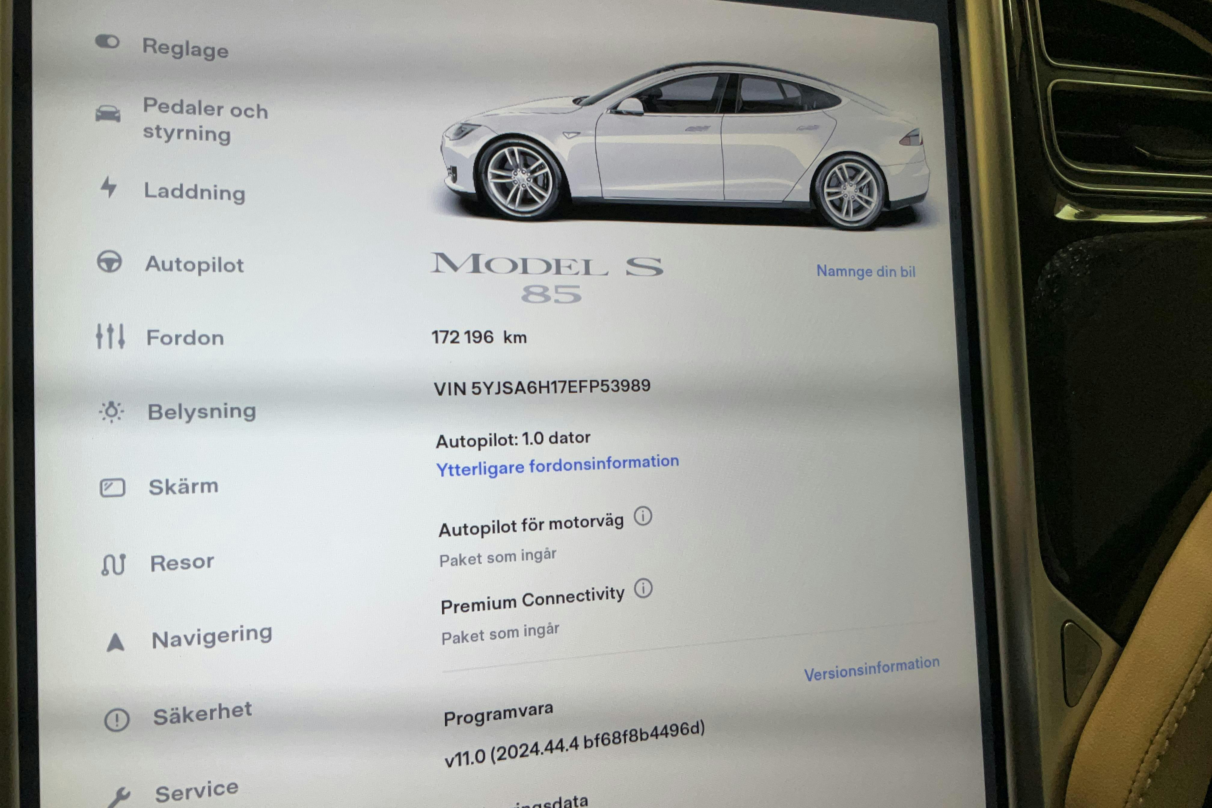 Tesla Model S 85 - 17 219 mil - Automat - vit - 2014