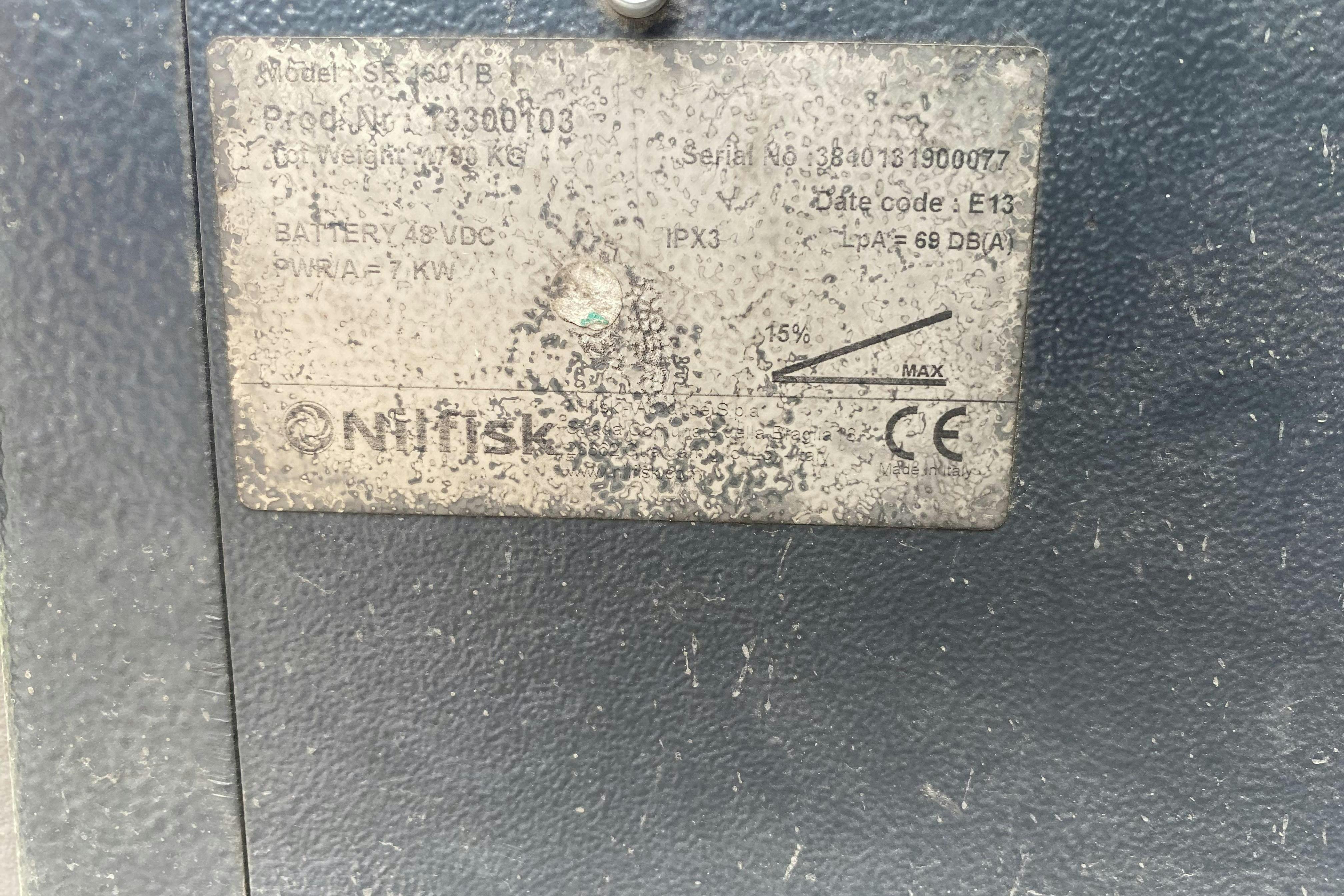 Nilfisk SR 1601 B Sopmaskin -  - 2015