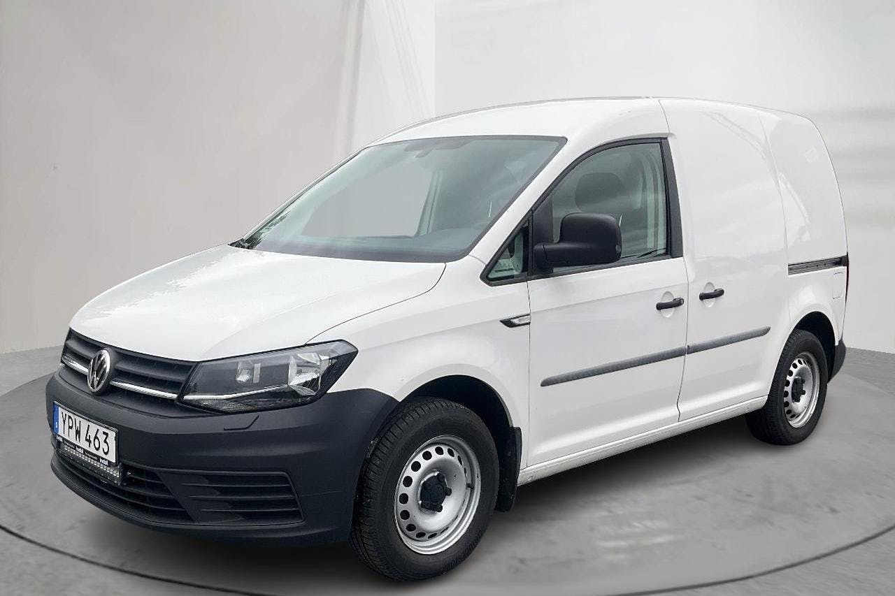 Presentationsfoto 1 av 13: VW Caddy 2.0 TDI Skåp (102hk) - 1 801 mil - Manuell - vit - 2019