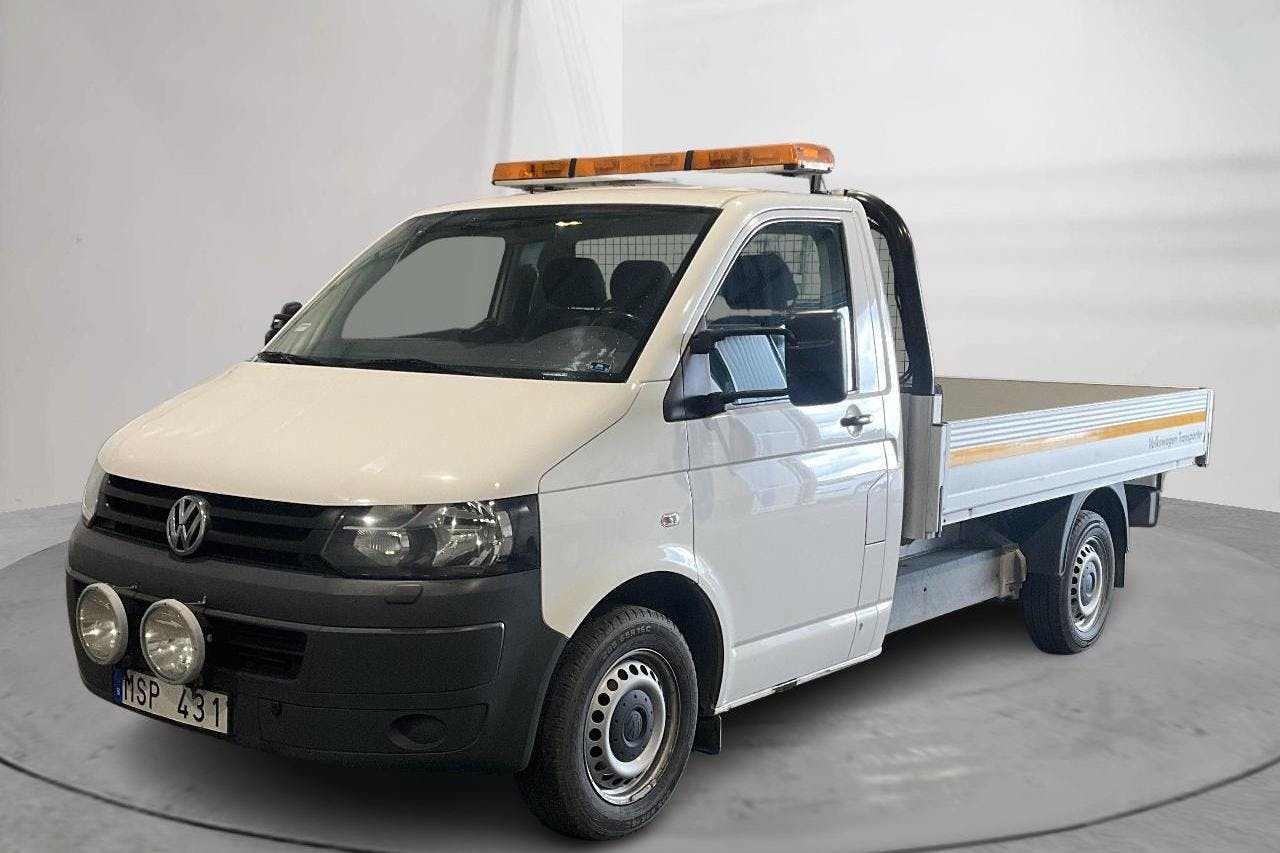 Presentationsfoto 1 av 12: VW Transporter T5 2.0 TDI Pickup (140hk) - 8 945 mil - Manuell - vit - 2012