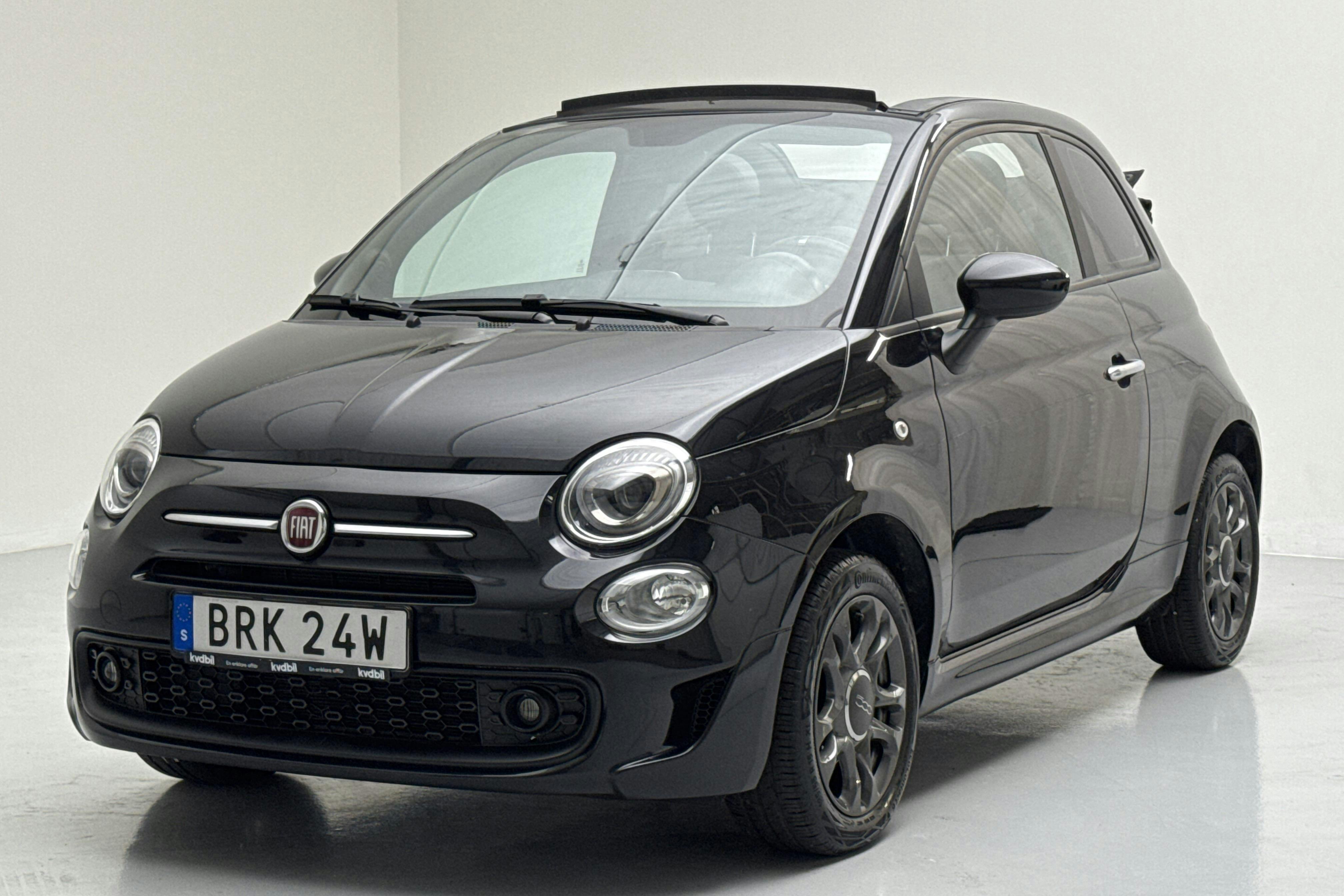 Fiat 500 Hybrid Cab (70hk) - 40 960 km - Manual - black - 2022