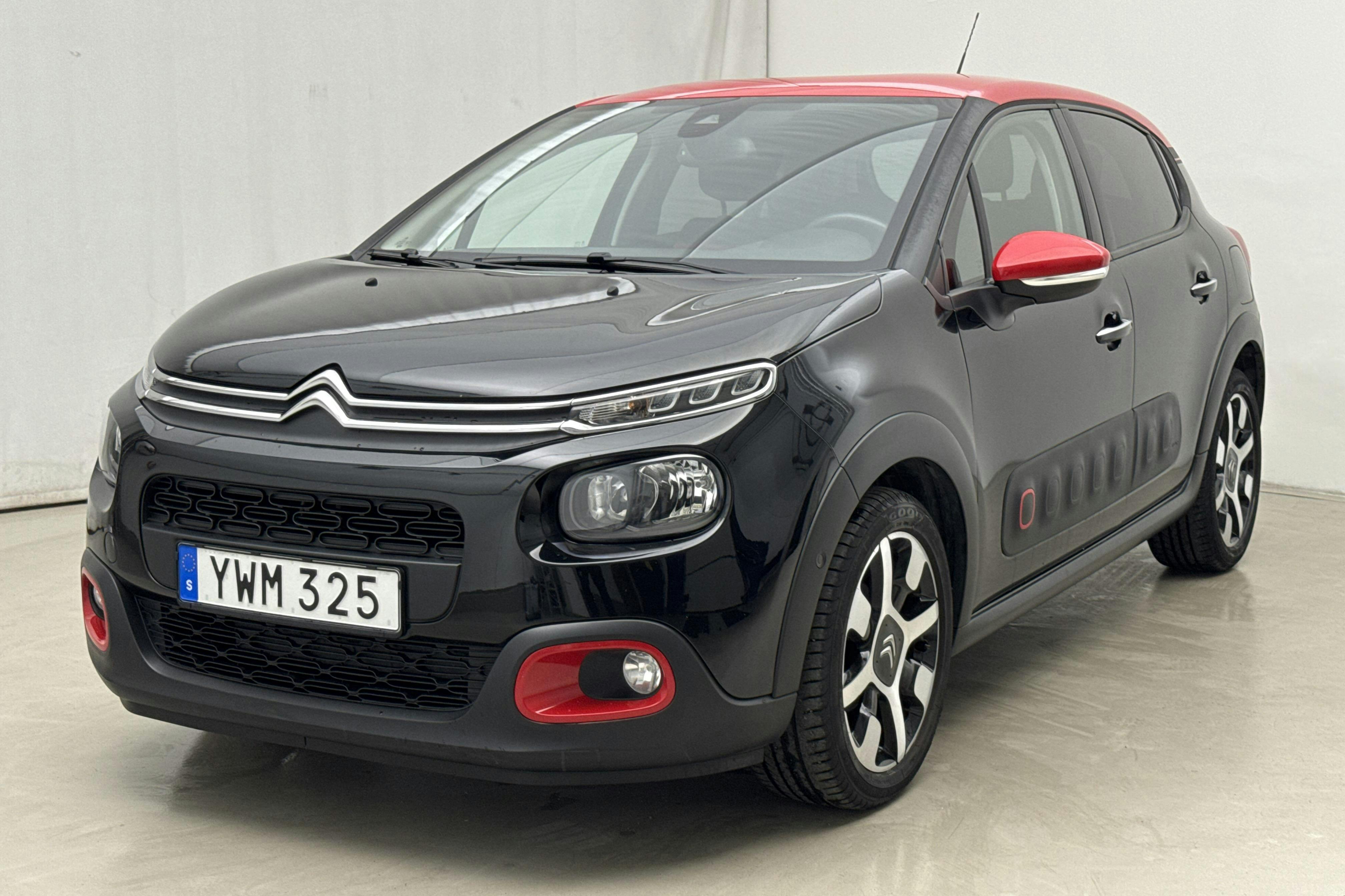 Citroën C3 PureTech (82hk) - 65 440 km - Manual - black - 2018