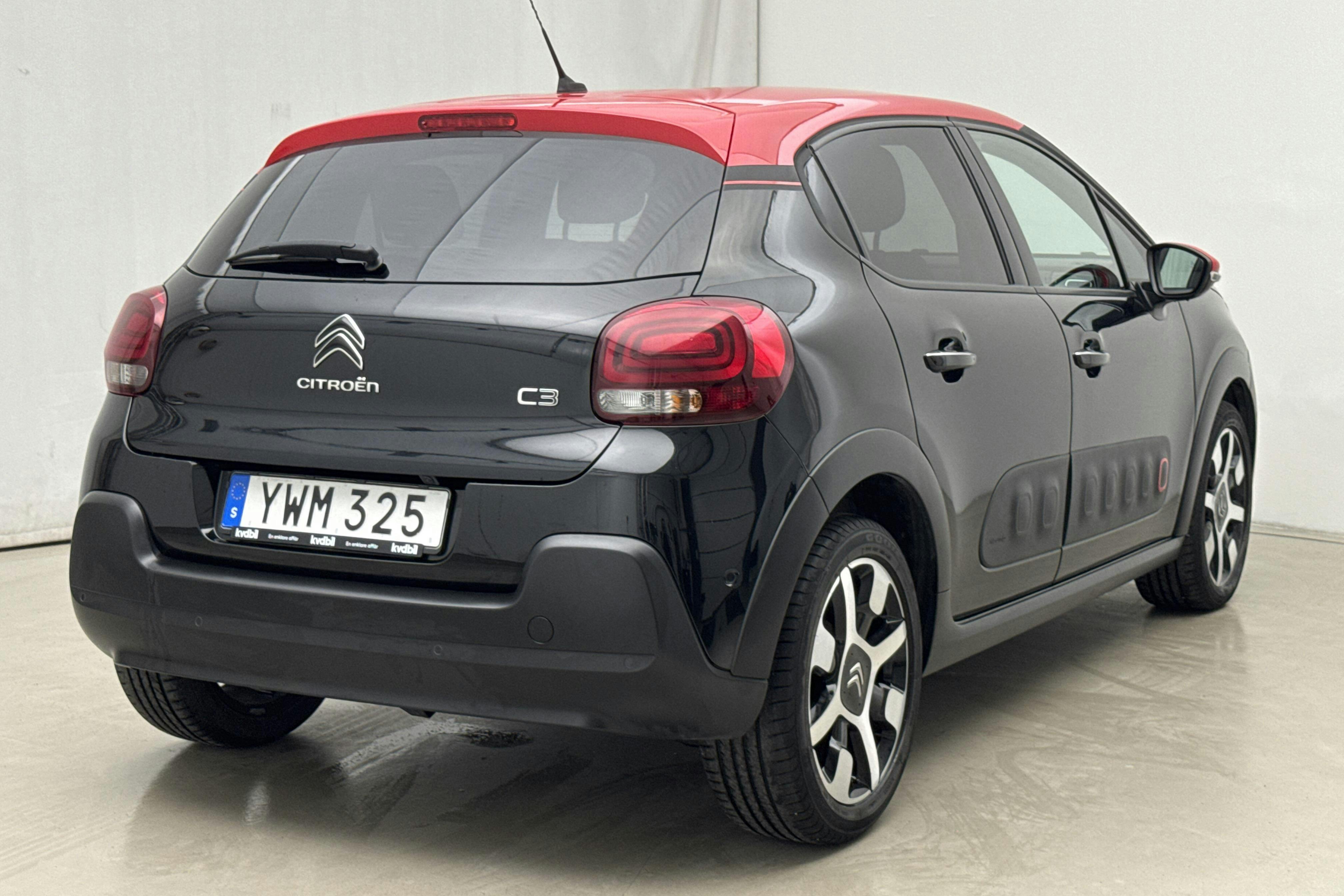 Citroën C3 PureTech (82hk) - 6 544 mil - Manuell - svart - 2018