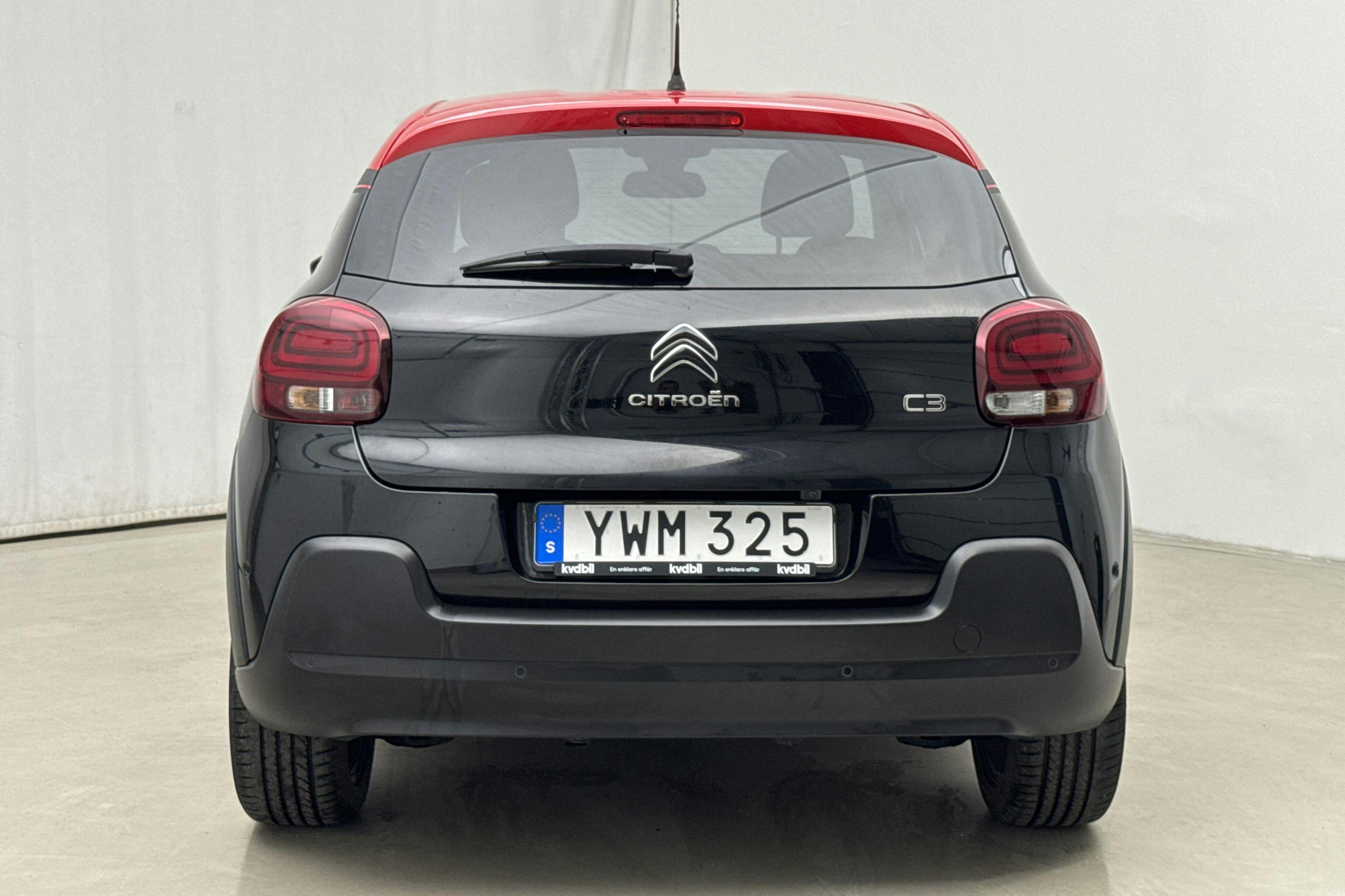 Citroën C3 PureTech (82hk) - 6 544 mil - Manuell - svart - 2018