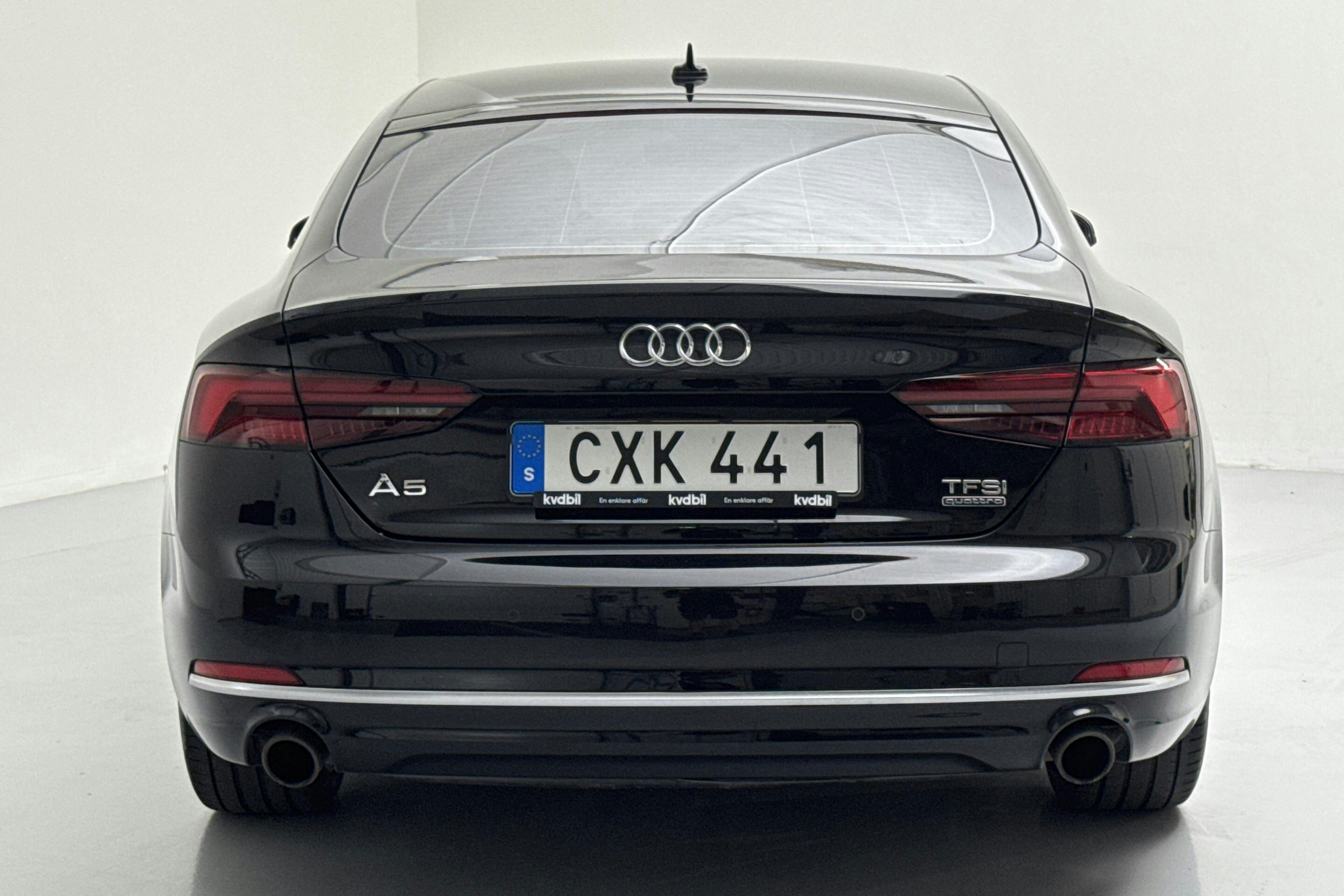 Audi A5 2.0 TFSI Sportback quattro (252hk) - 12 276 mil - Automat - svart - 2018