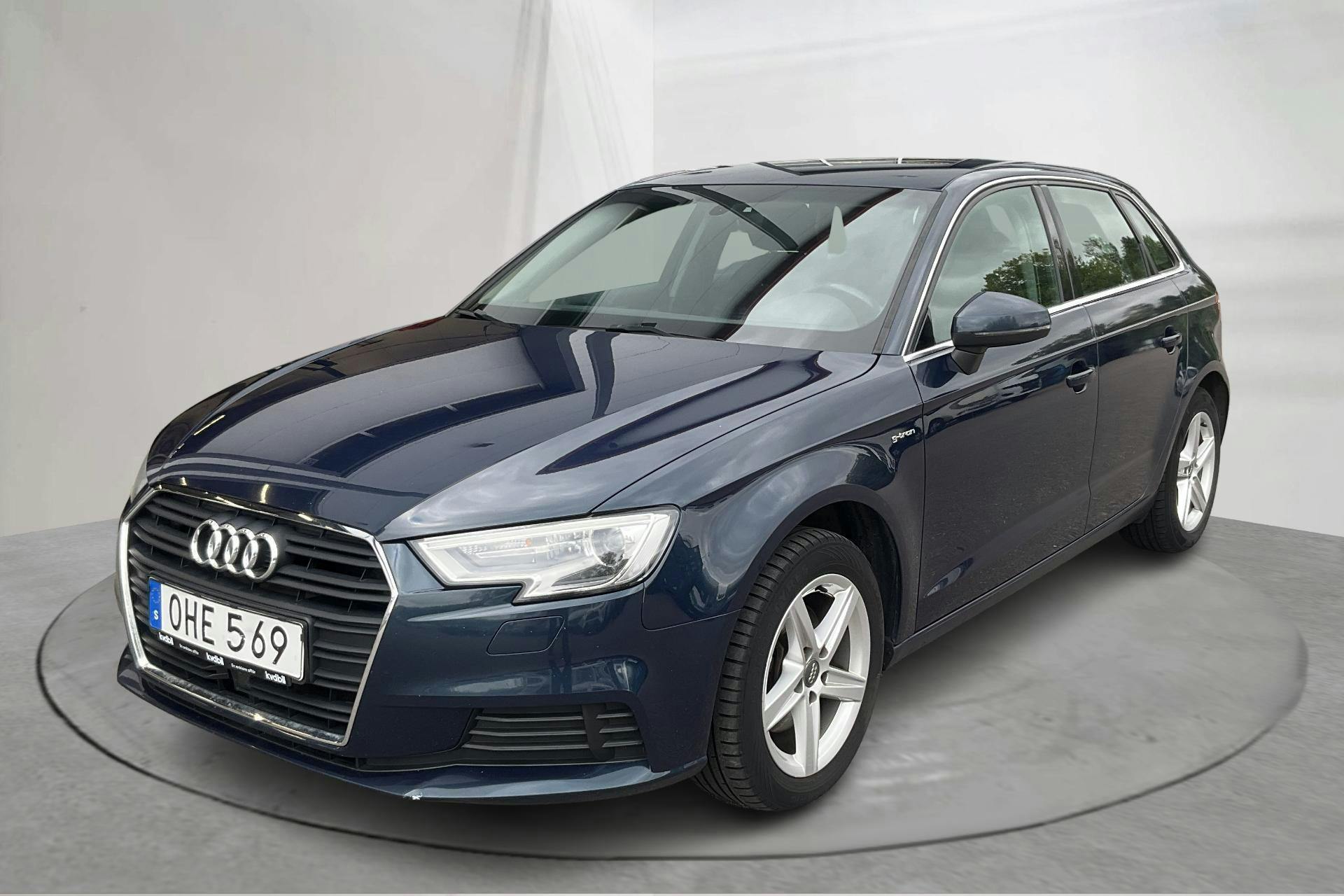 Audi A3 1.4 TFSI g-tron Sportback (110hk) - 16 871 mil - Manuell - blå - 2017