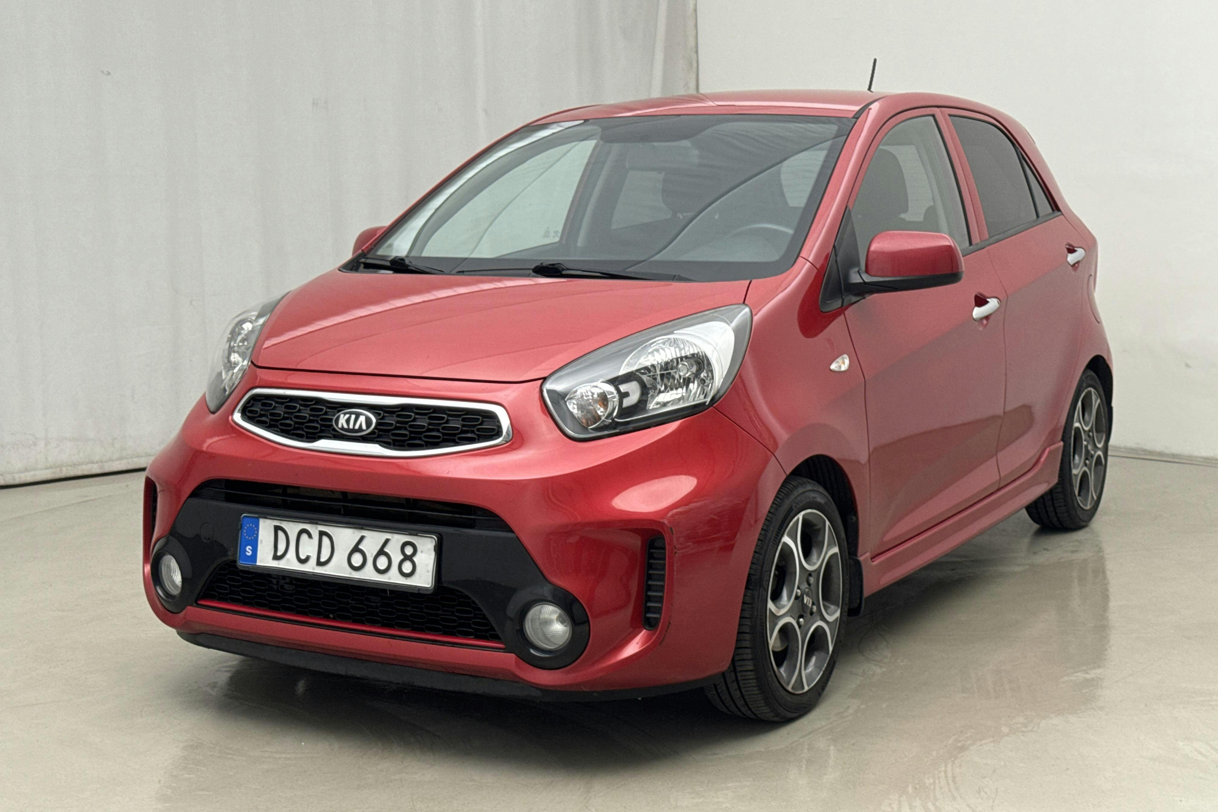 KIA Picanto 1.2 5dr (85hk) - 8 337 mil - Automat - röd - 2016