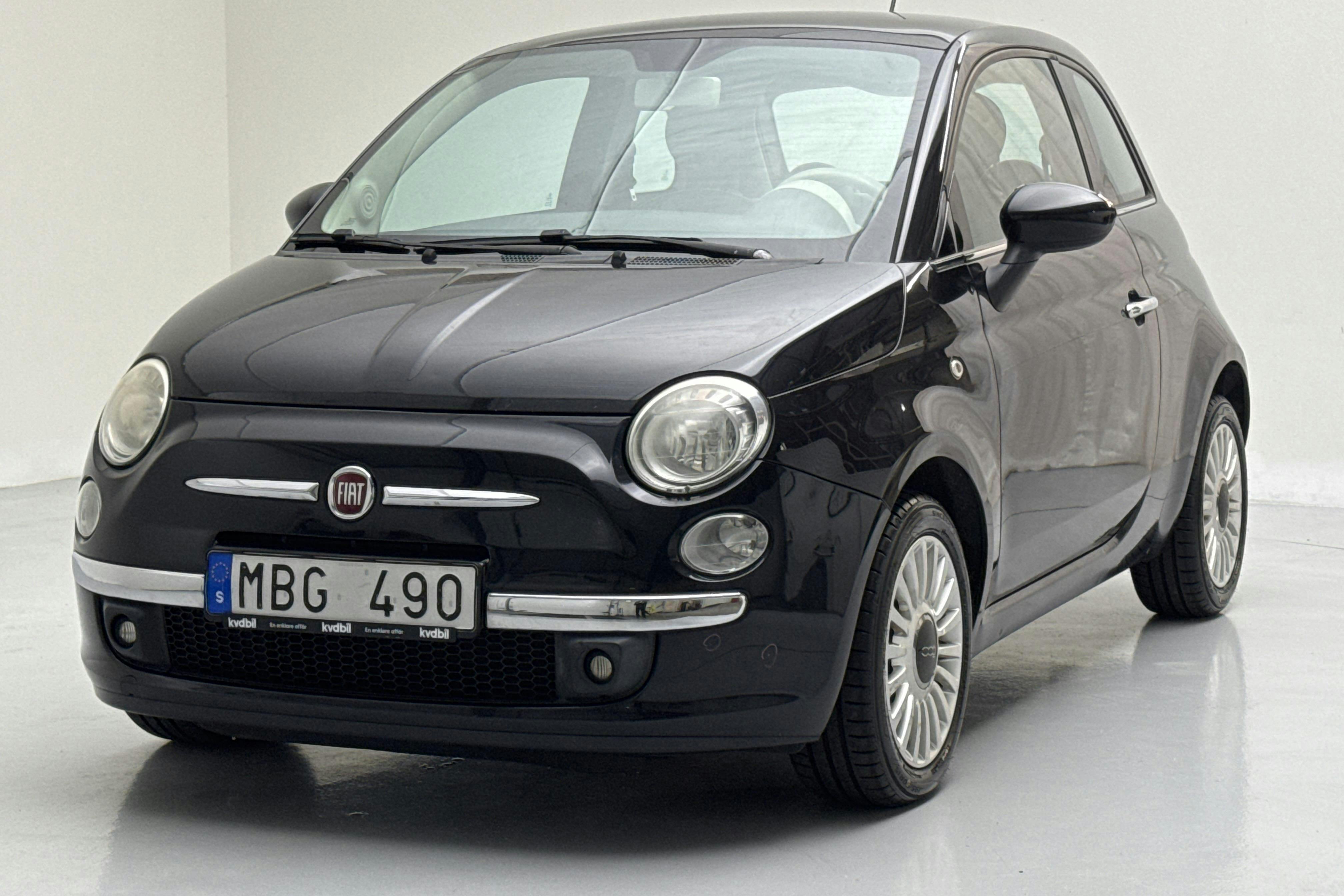Fiat 500 1.2 (69hk) - 162 750 km - Käsitsi - must - 2012